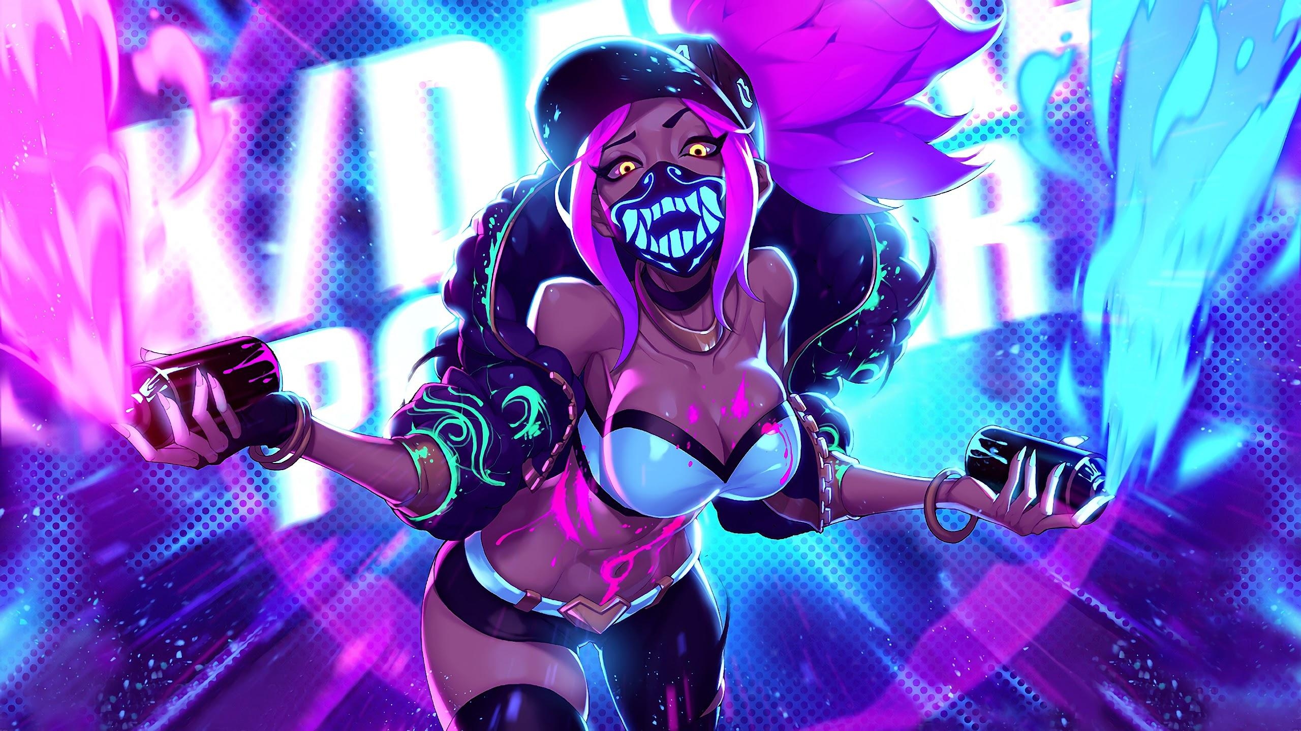 2560x1440 K DA Akali LoL 4K Wallpaper, Desktop