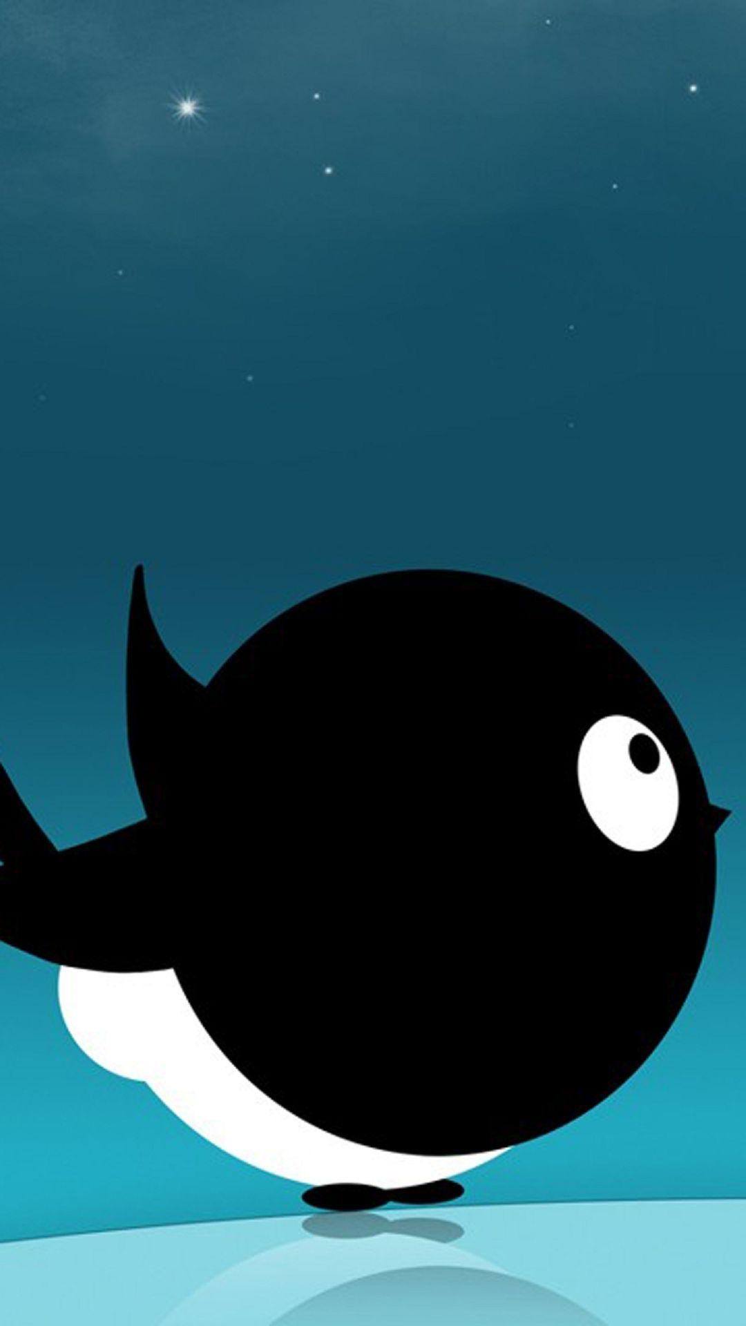 1080x1920 Cute Black Bird Cartoon Android Wallpaper free download, Phone