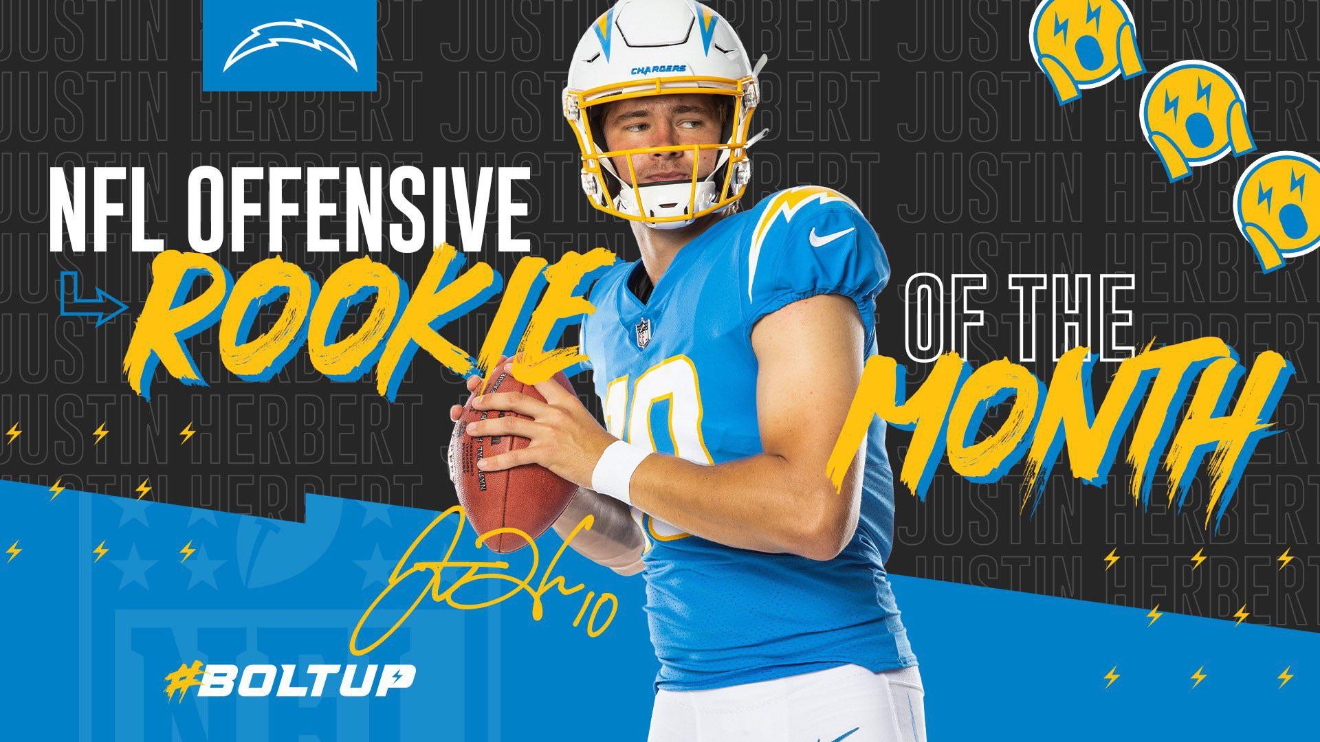 1920x1080 Justin Herbert Named NFL Offensive Rookie of the Month: Chargers, Desktop
