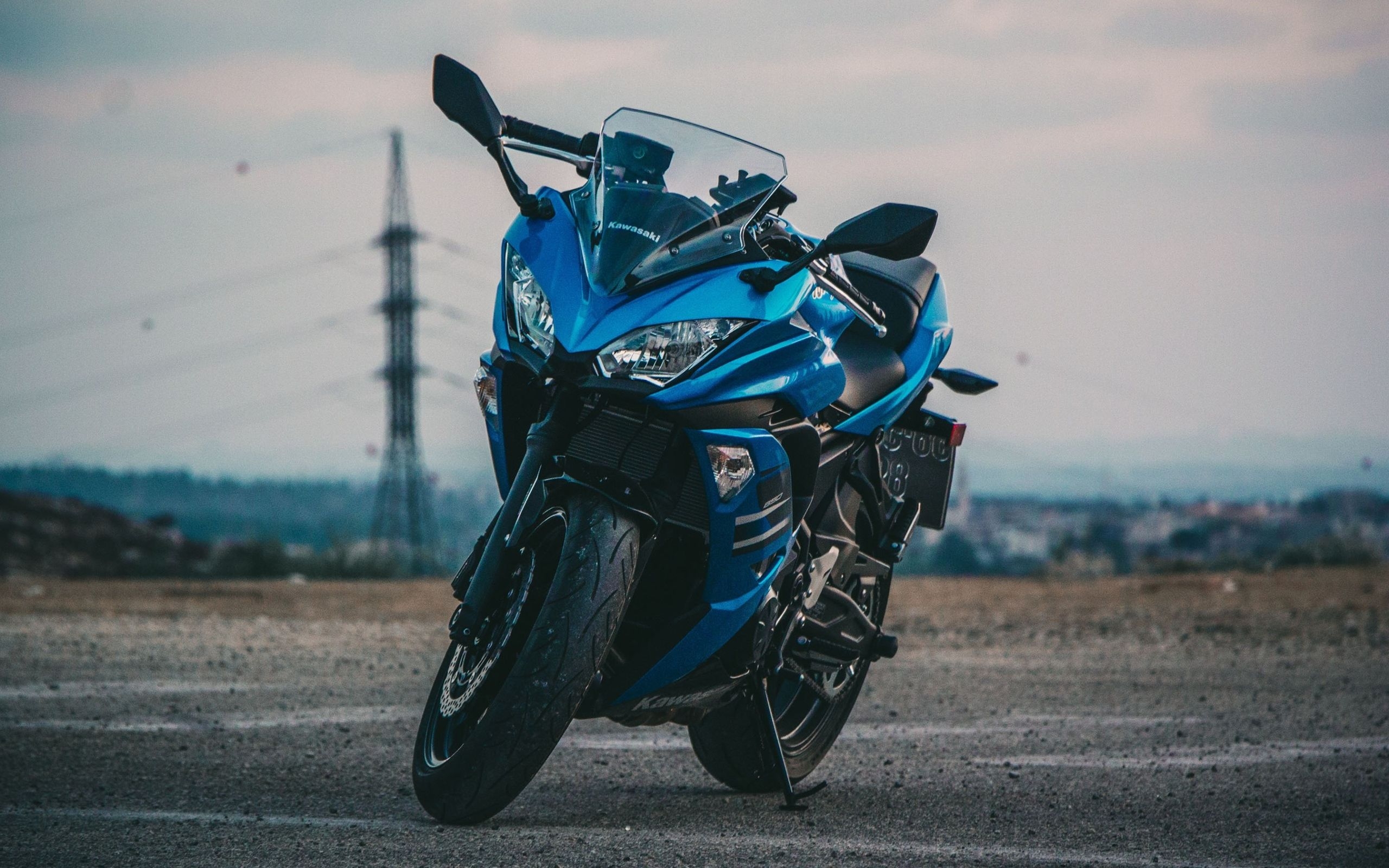2560x1600 Wallpaper: Kawasaki, Bike, Blue, Desktop