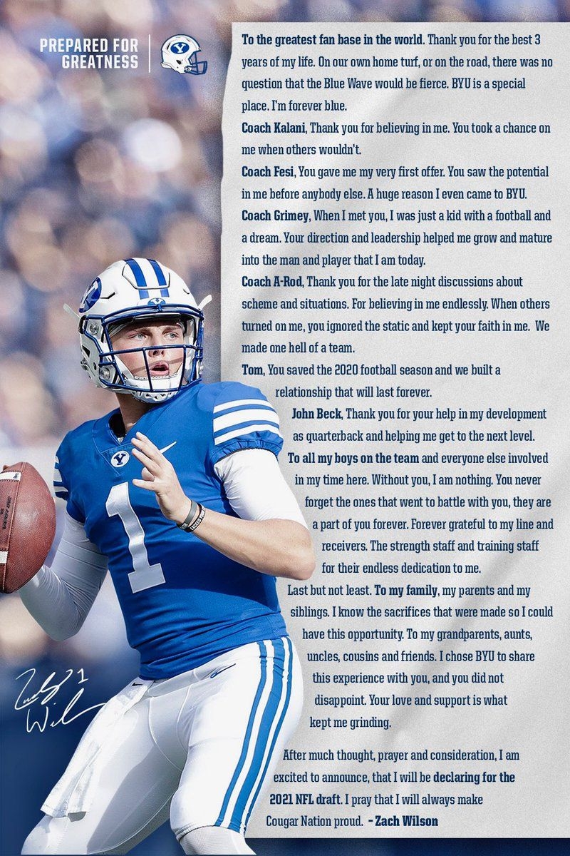 800x1200 BYU quarterback Zach Wilson entering NFL draft, Phone
