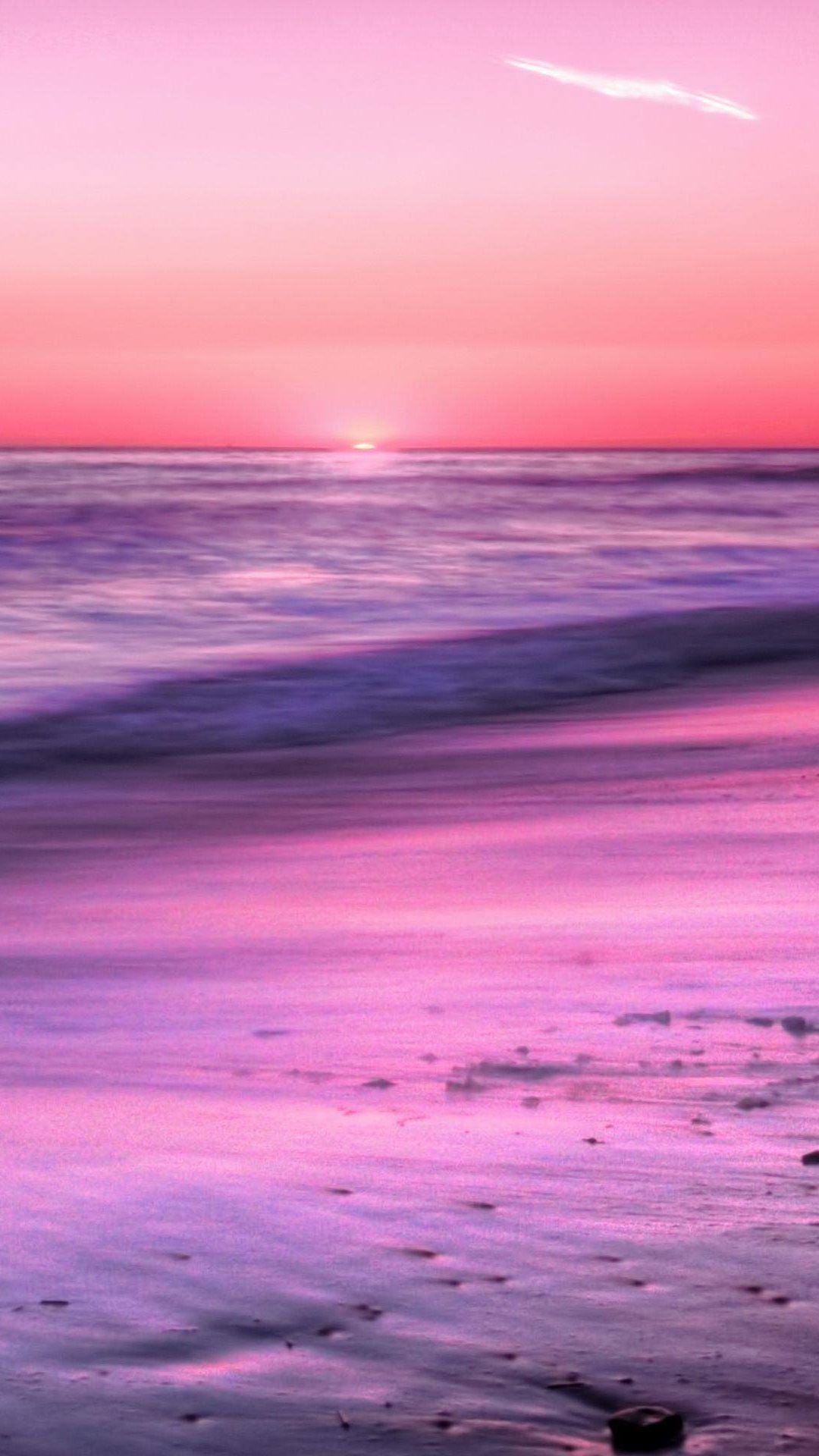 1080x1920 Sunrise Horizon Calm Sea Beach Android Wallpaper free download, Phone