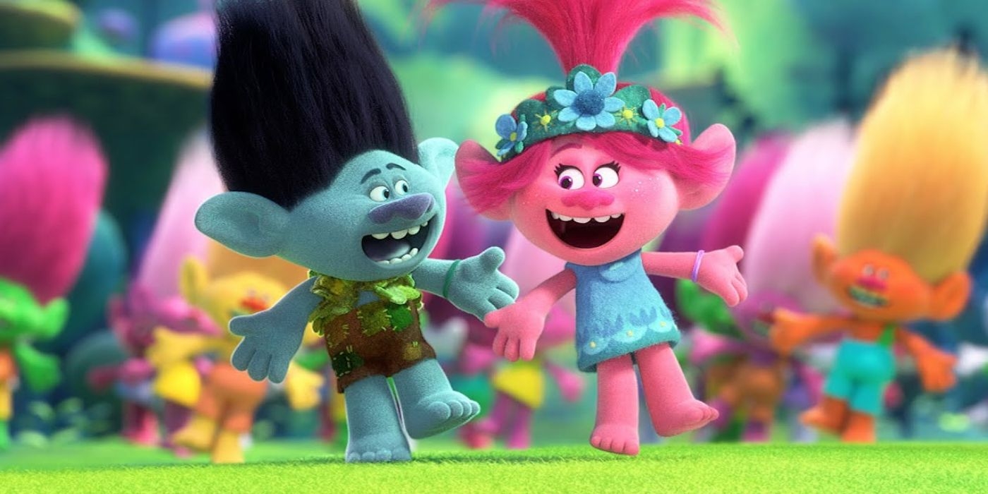 1400x700 Trolls 3 Promo Posters Tease the Glittery Threequel, Dual Screen