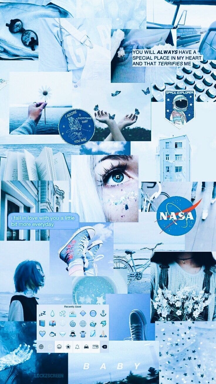 740x1310 aesthetic #blue #wallpaper #aestheticwallpaper #collage #moodboard. Aesthetic pastel wallpaper, Cute wallpaper, Aesthetic iphone wallpaper, Phone
