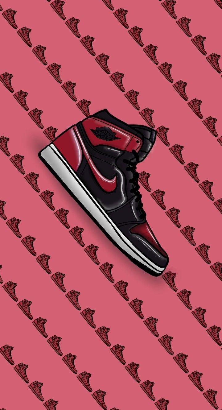 720x1330 Air Jordan 1 banned wallpaper. Shoes wallpaper, Sneakers wallpaper, Sneaker art, Phone