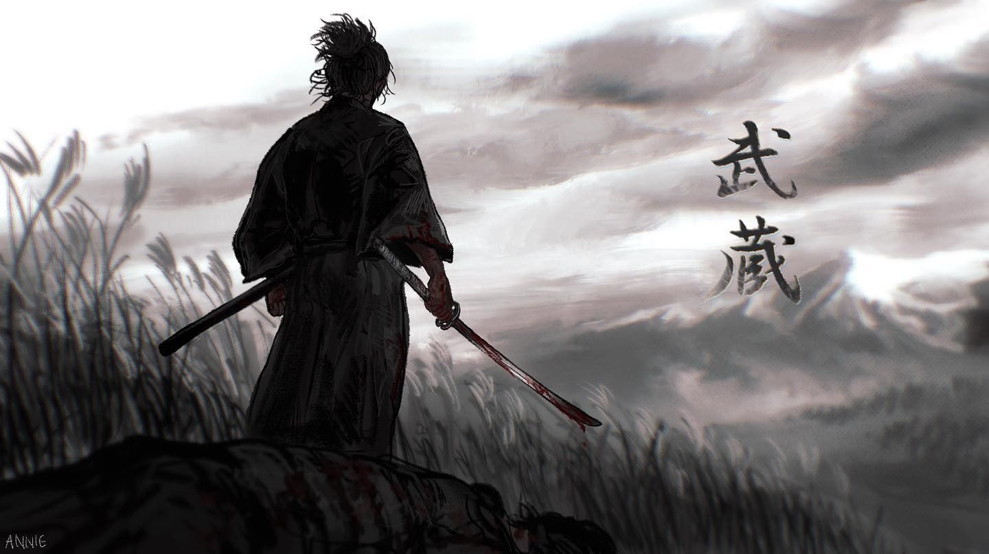 1440x810 Miyamoto Musashi. Vagabond manga, Samurai wallpaper, Miyamoto musashi art, Desktop