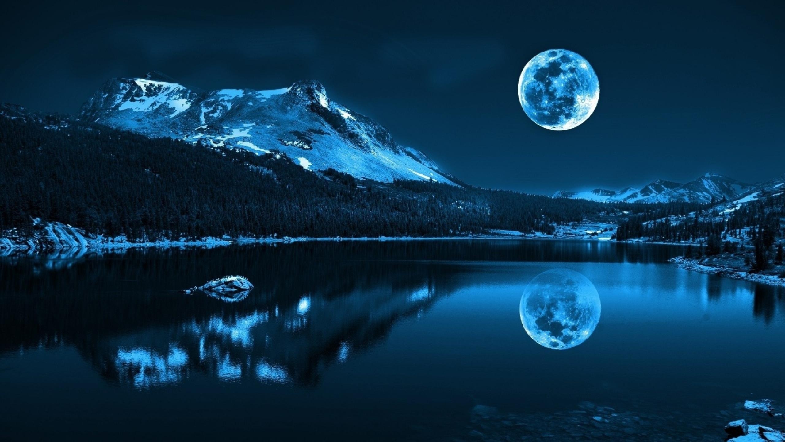 2560x1440 Most Beautiful Full Moon Super Moon HD Wallpaper for all, Desktop