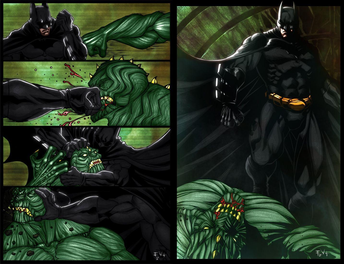 1440x1100 Batman vs Killer Croc, Desktop