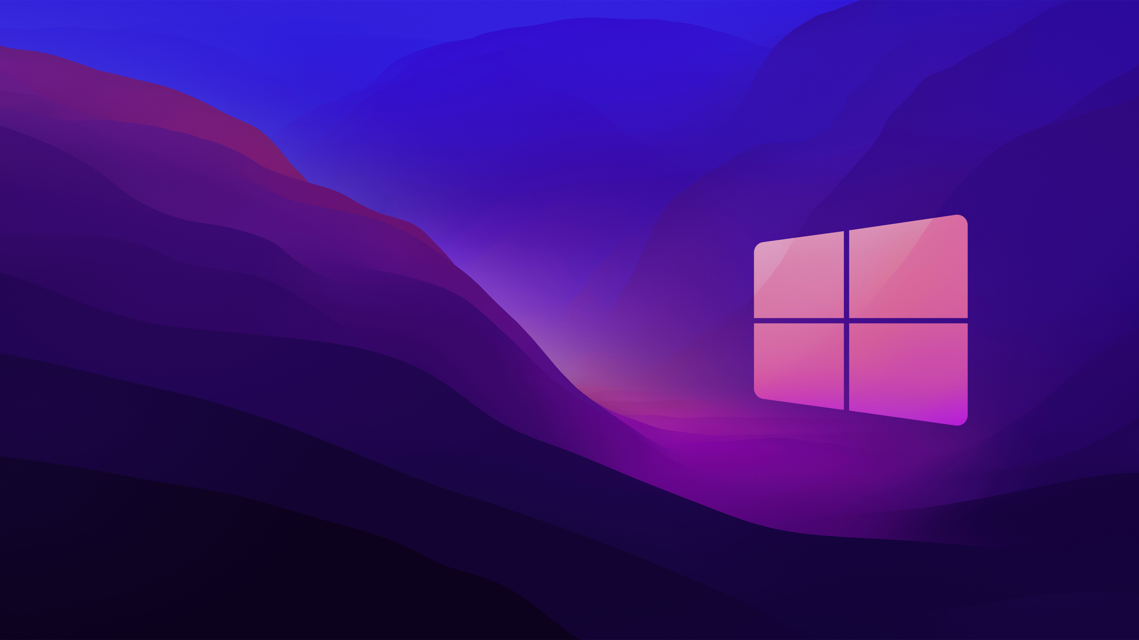 3840x2160 Windows Logo Minimalist Blue Purple Background 4K HD Windows Wallpaper, Desktop