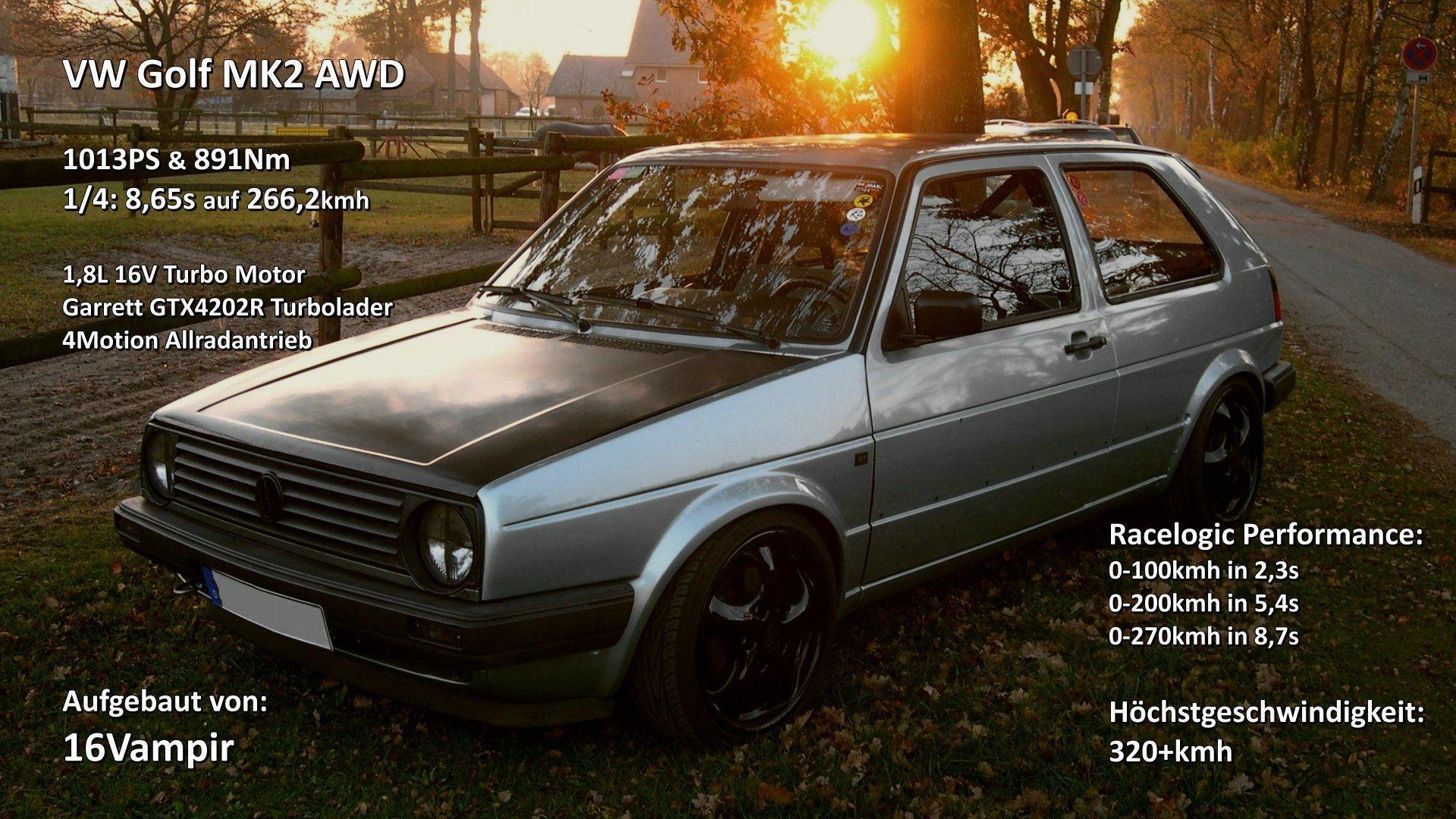 1920x1080 VW Golf MK2 AWD. My dream cars. Golf, 8. and Wallpaper, Desktop