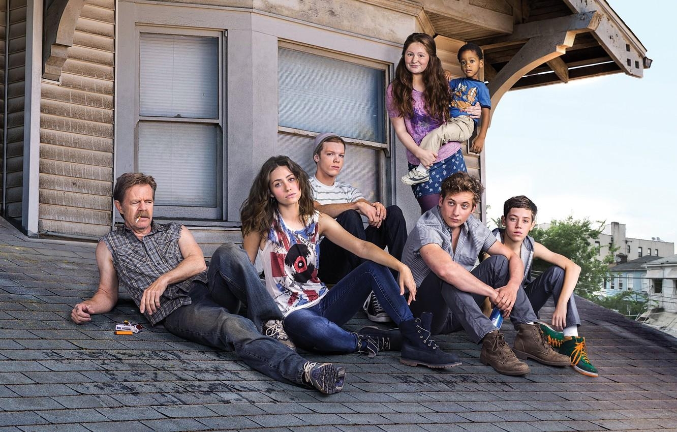 1340x850 Wallpaper Emmy Rossum, Shameless, Jeremy Allen White, Emma Kenney, Desktop