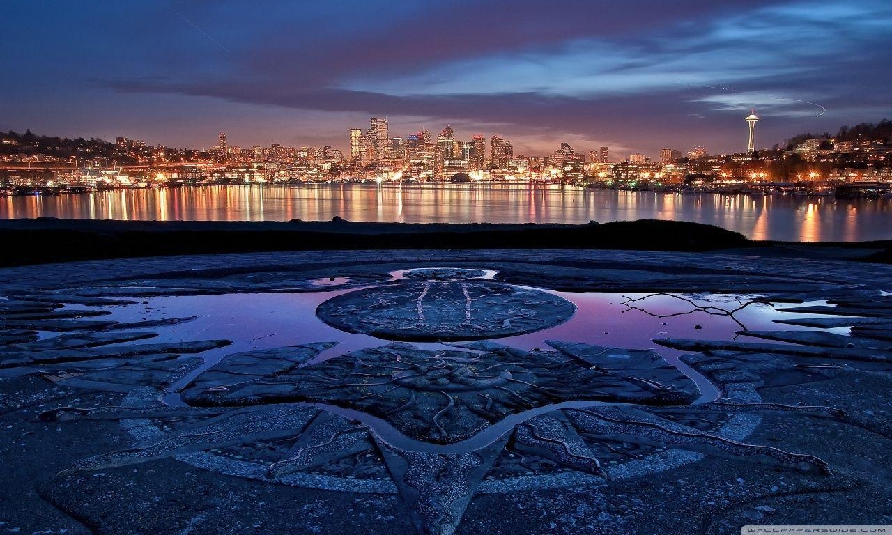 1280x770 Seattle Skyline, Washington HD desktop wallpaper, Fullscreen, Desktop