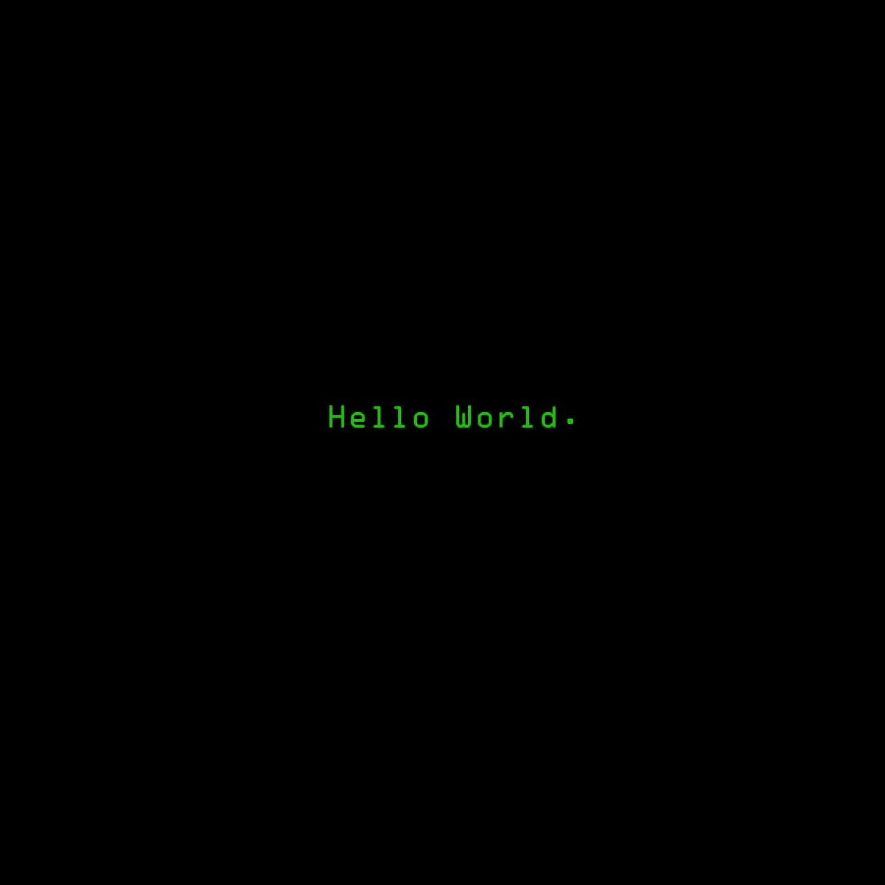 1280x1280 Hello World text wallpaper, minimalism, code, quote, digital art, technology • Wallpaper For You HD Wallpaper For Desktop & Mobile, Phone