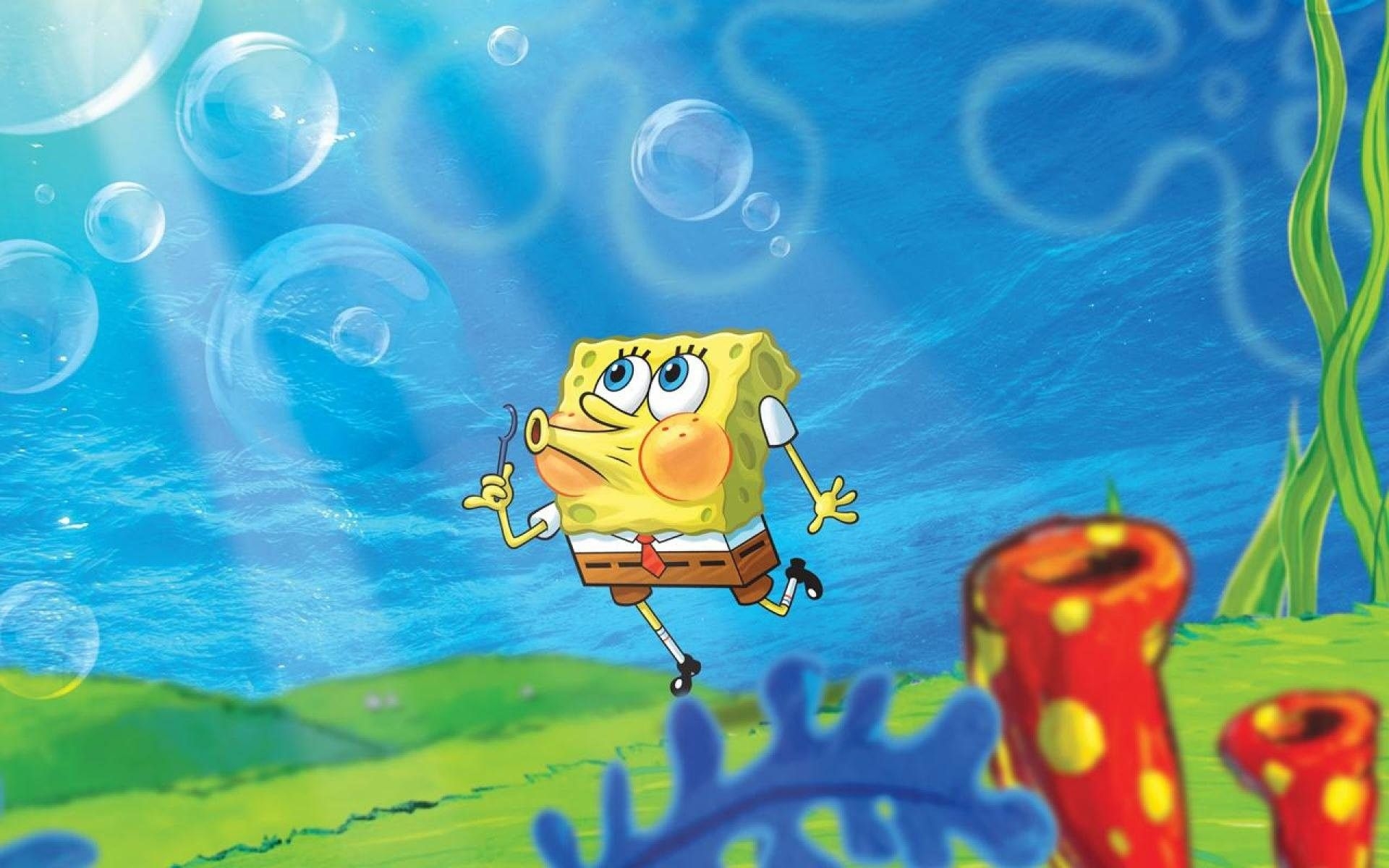 1920x1200 Spongebob Squarepants Bubbles Wallpaper Background HD 64386, Desktop