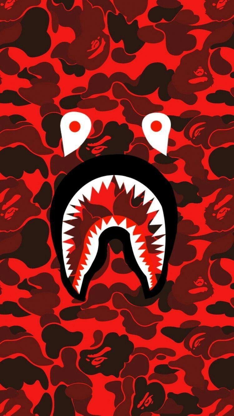 750x1340 Red BAPE Wallpaper Free Red BAPE Background, Phone