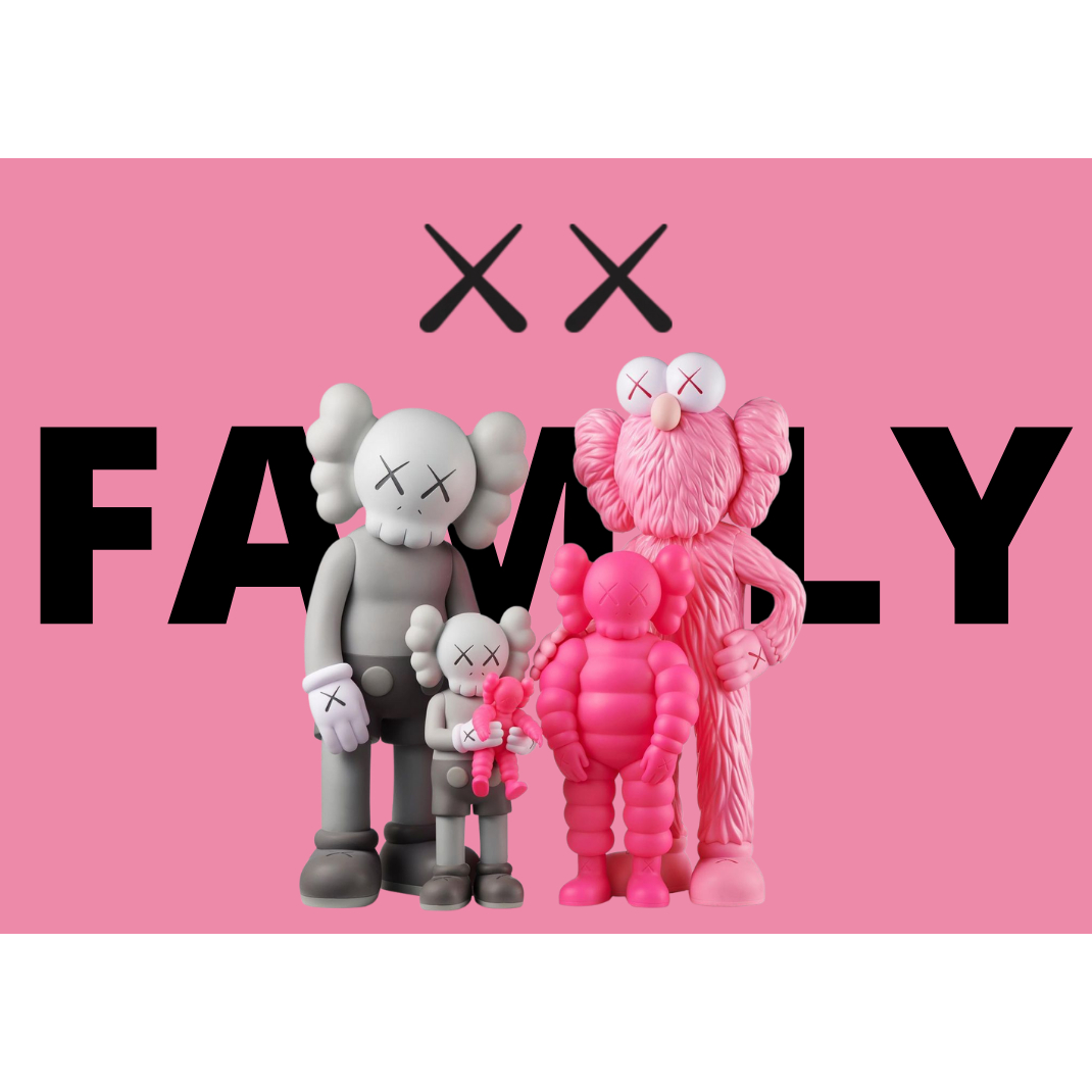 1070x1070 KAWS Family (Grey / Pink) Figures, Phone