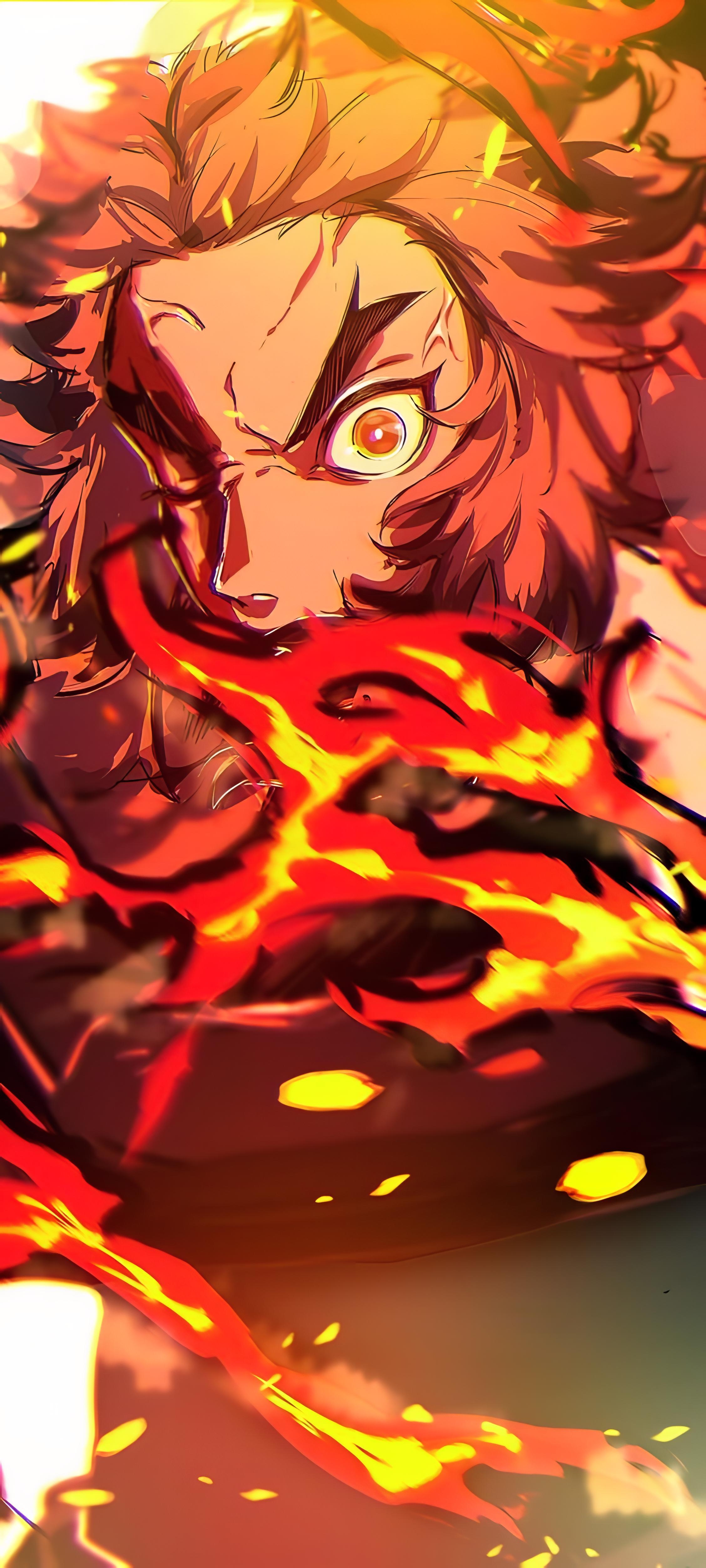 2260x5010 Rengoku Kyojuro Wallpaper, Phone