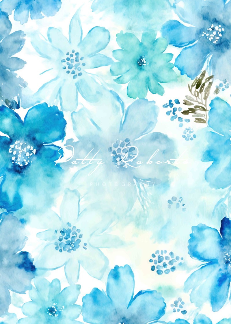 800x1120 Kate Blue Spring Flower Backdrop Designed, Phone