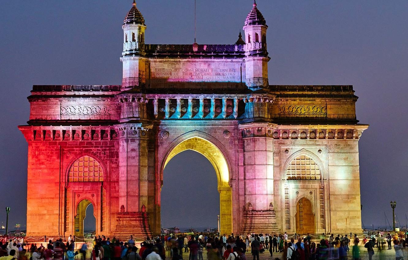 1340x850 Wallpaper people, India, architecture, Mumbai, India Gate image, Desktop