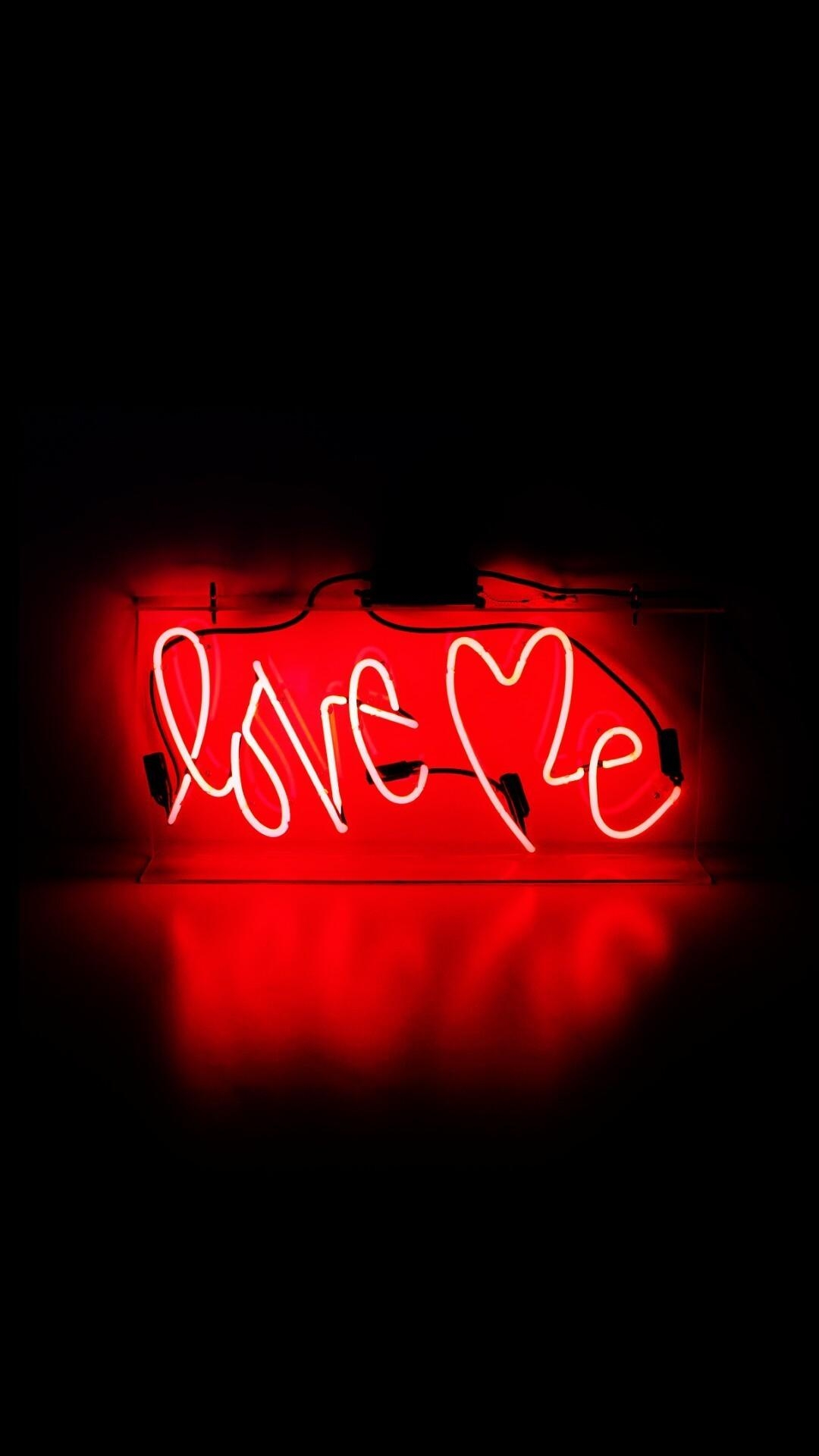 1080x1920 Red Neon Wallpaper background picture, Phone