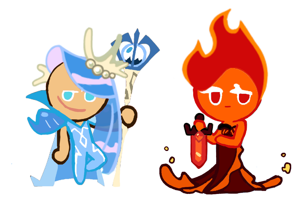 1030x770 Sea spirit cookie and fire fairy cookie, Desktop