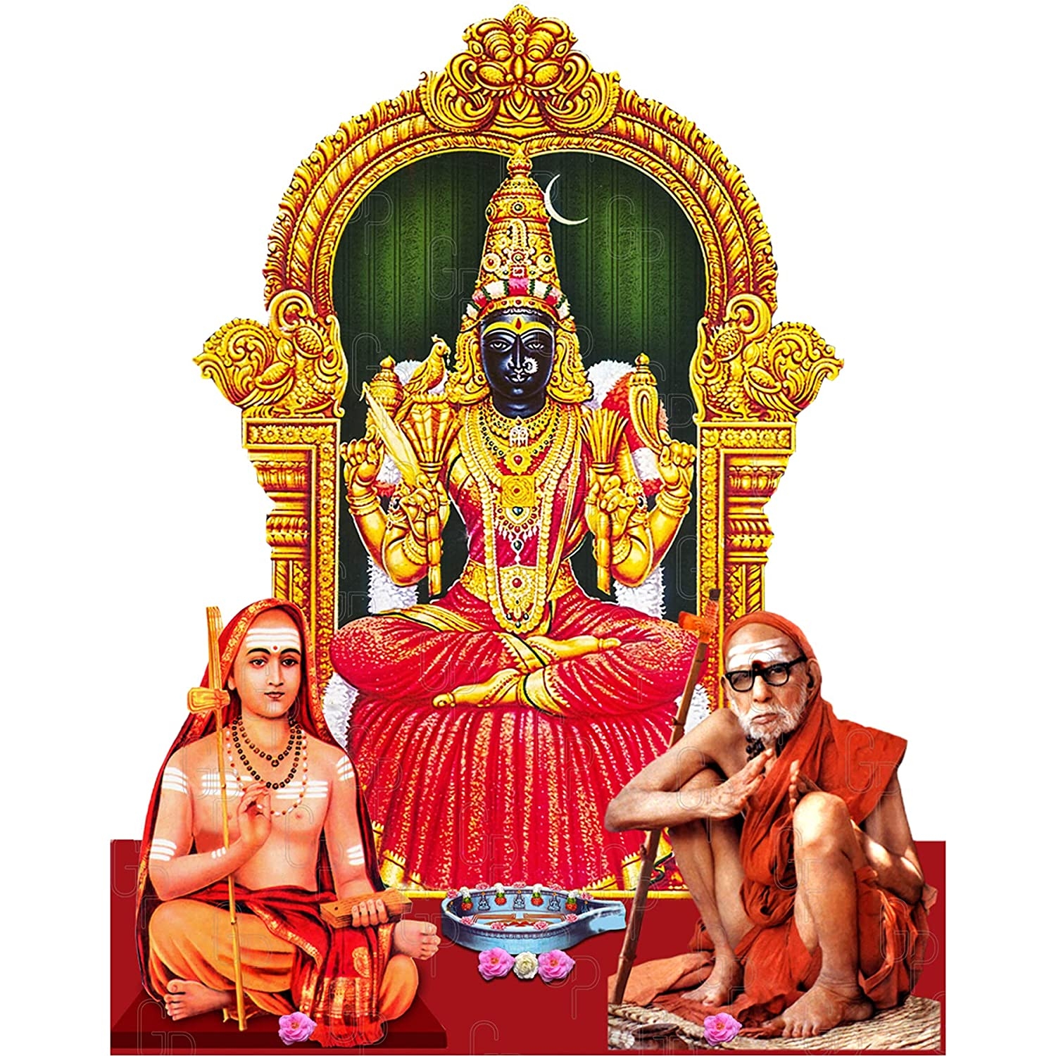 1500x1500 Giriram Photo Kanchi Kamakshi Amman, Jagadguru Adi Shankaracharya & Maha Periyava Sri Chandrasekharendra Saraswathi Swamigal Wooden Cutout (Variation 4) (12 x 10 Inches), Amazon.in: Home & Kitchen, Phone