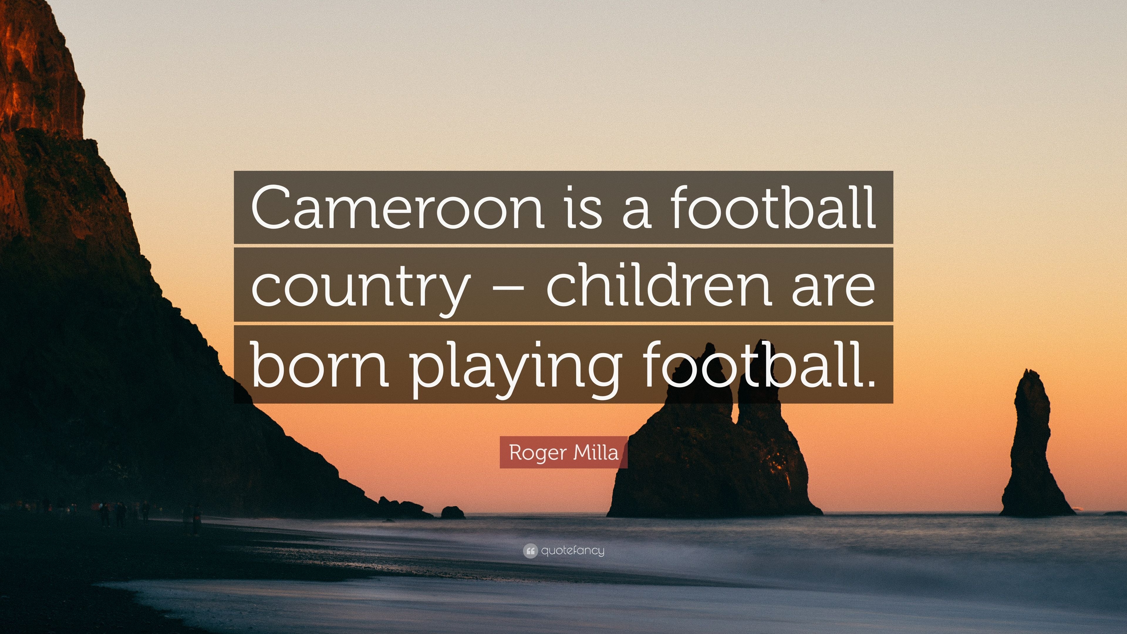 3840x2160 Roger Milla Quote: “Cameroon is a football country, Desktop