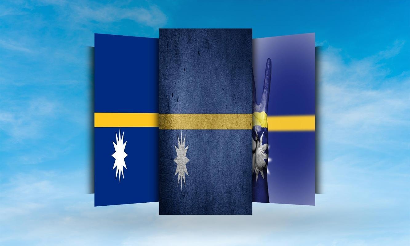 1340x800 Nauru Flag Wallpaper for Android, Desktop