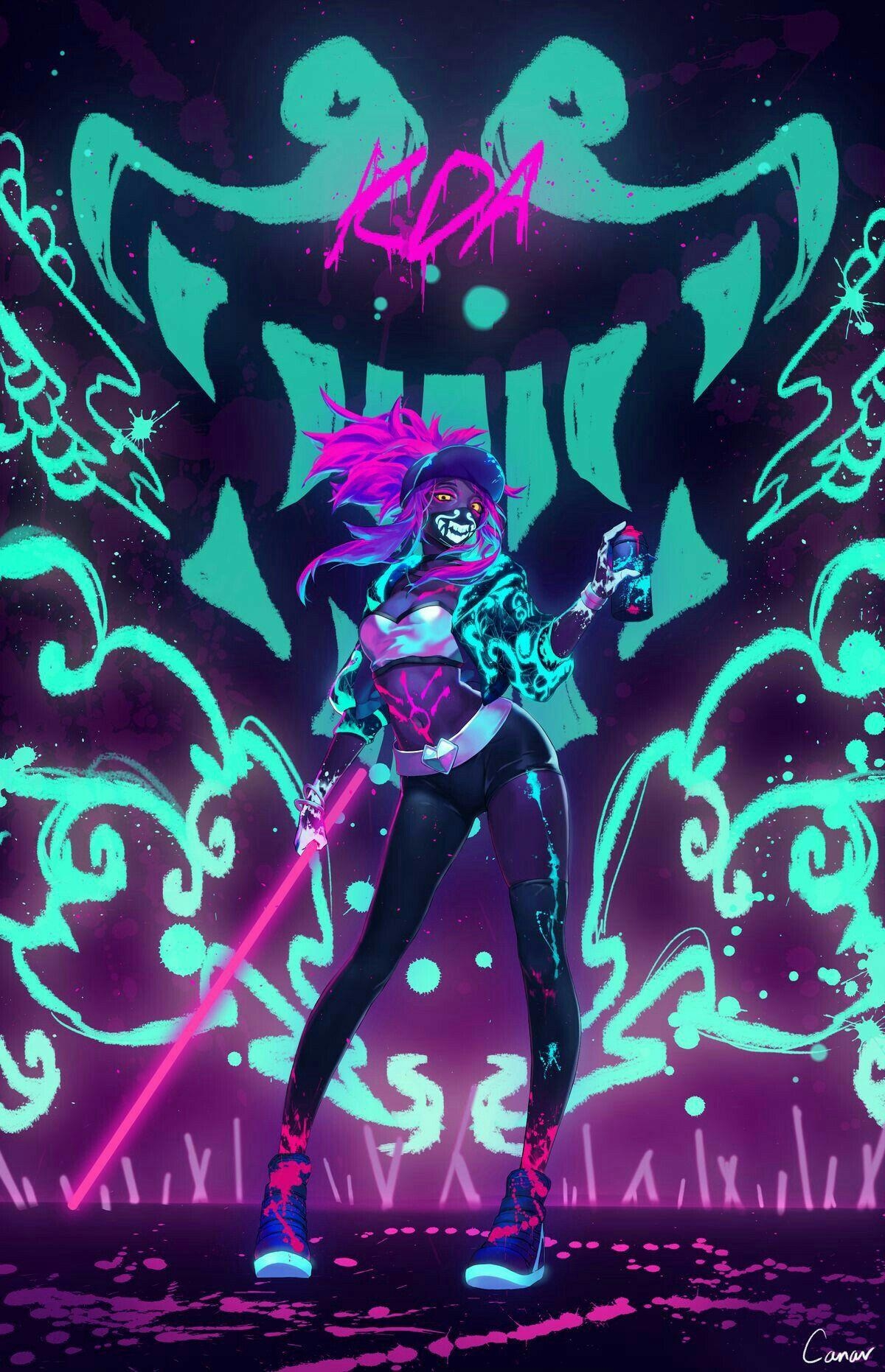 1200x1870 KDA Akali. League of Legends. League of legends, Lol, Phone