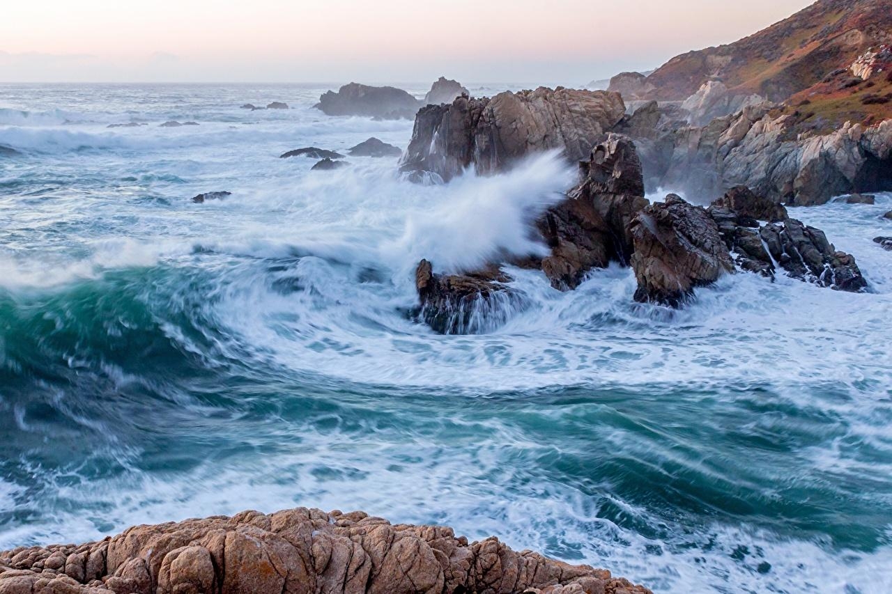 1280x860 Wallpaper California USA Garrapata State Park Big Sur Pacific Ocean, Desktop