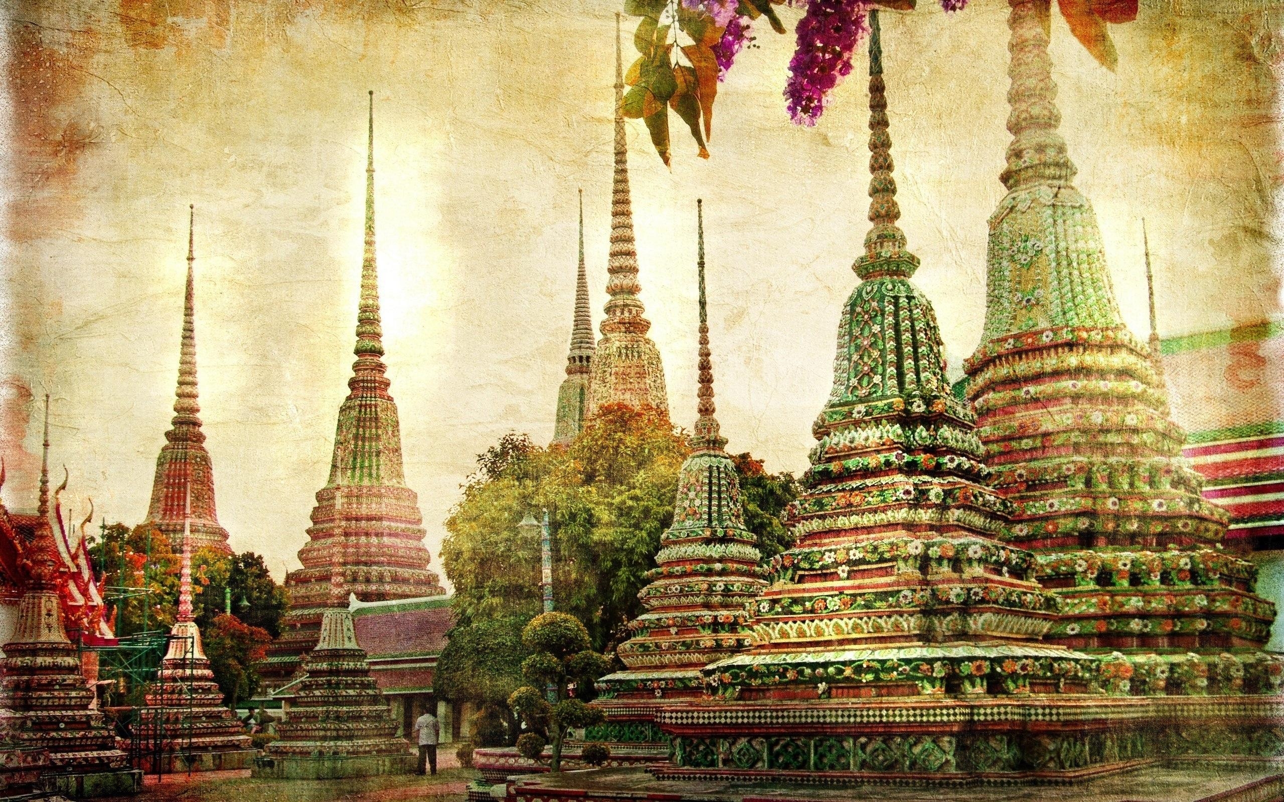 2560x1600 Temples in colors in Bangkok, Thailand wallpaper and image, Desktop