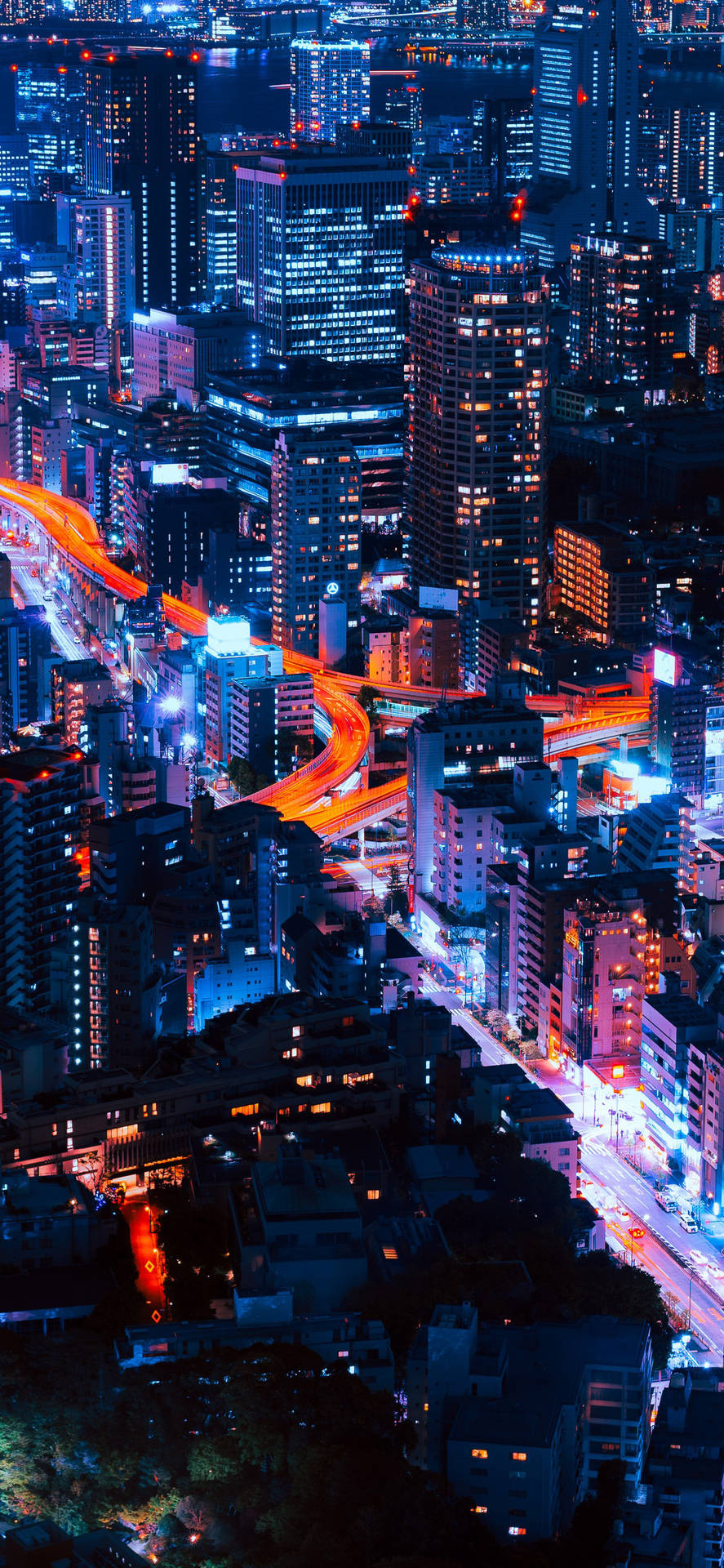 890x1920 Download Cool iPhone Xs Max Night City Wallpaper, Phone