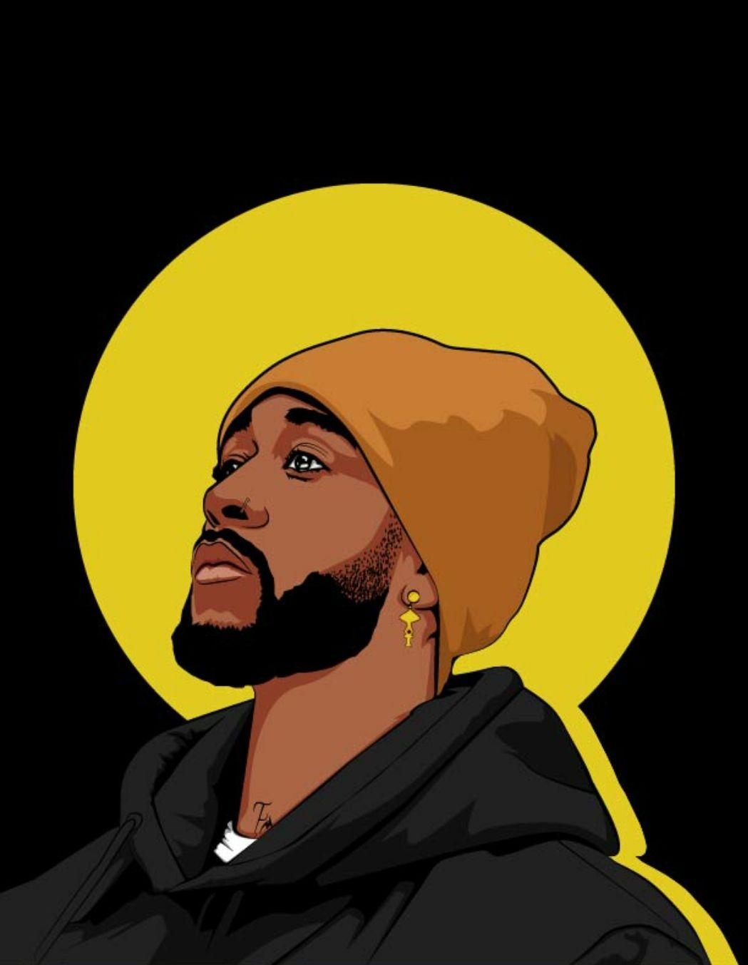 1050x1360 omarion art. vector potrait by Cyler. Graphic design, Phone