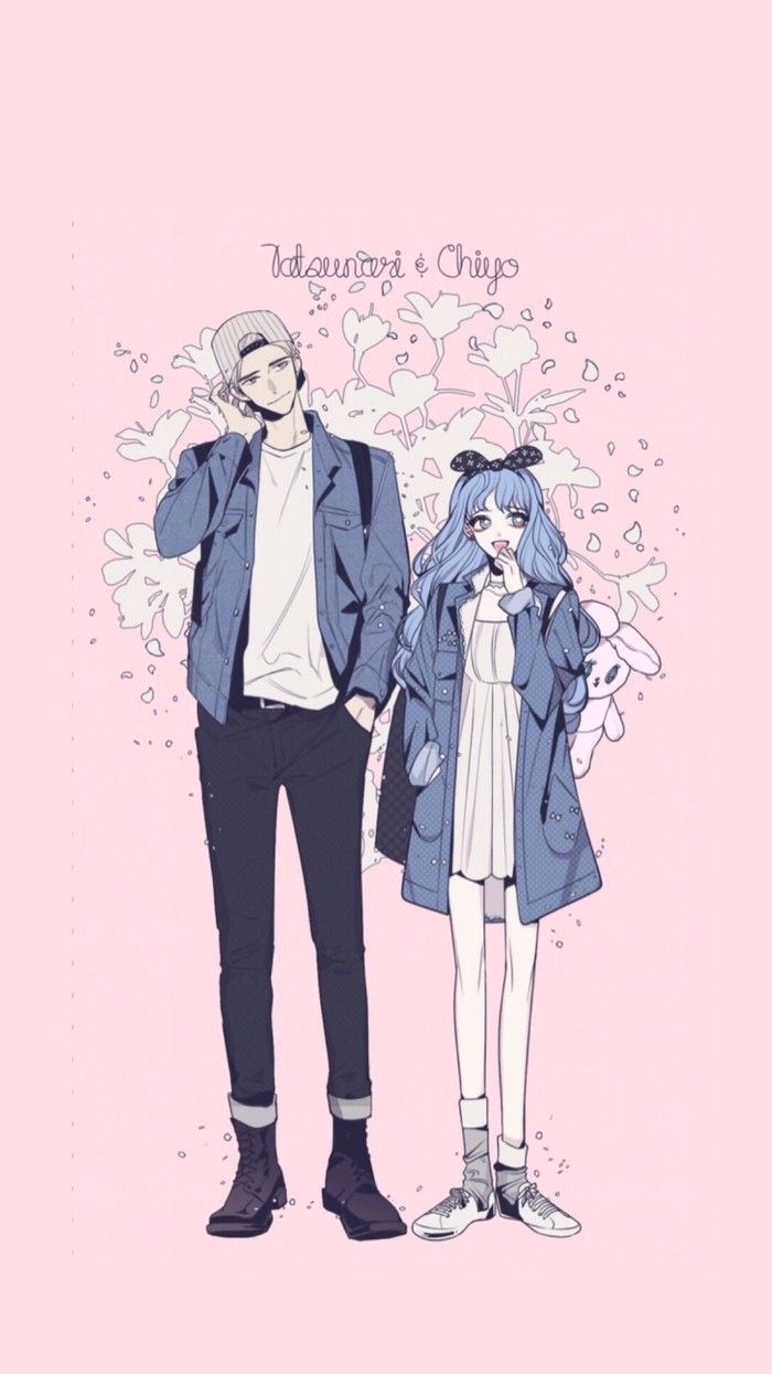 700x1250 Anime Aesthetic Couple, Phone