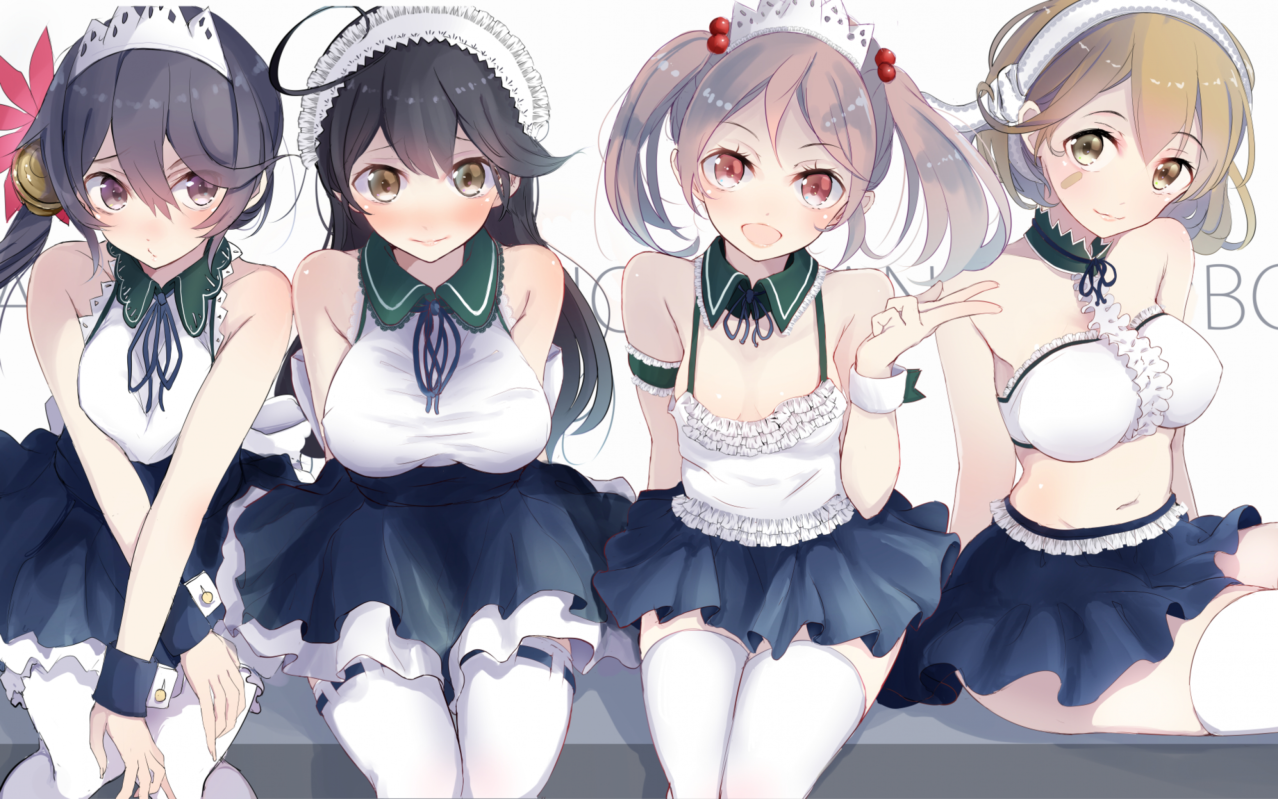 2560x1600 Download  Anime Girls, Group, Skirt Wallpaper, Desktop