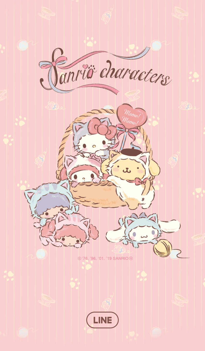 720x1240 SANRIO CHARACTERS (Kitties). Line Wallpaper. Hello kitty background, Hello kitty iphone wallpaper, Cute cartoon wallpaper, Phone