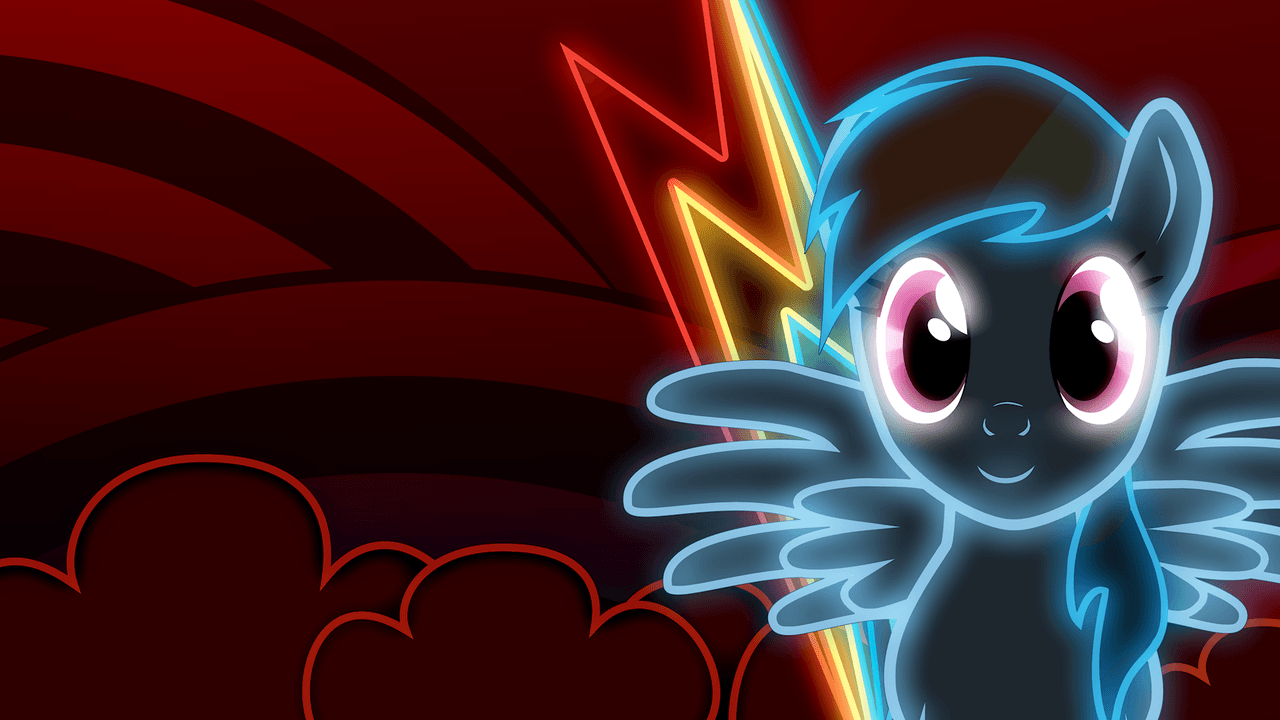 1280x720 Neon Rainbow Dash Wallpaper, Desktop