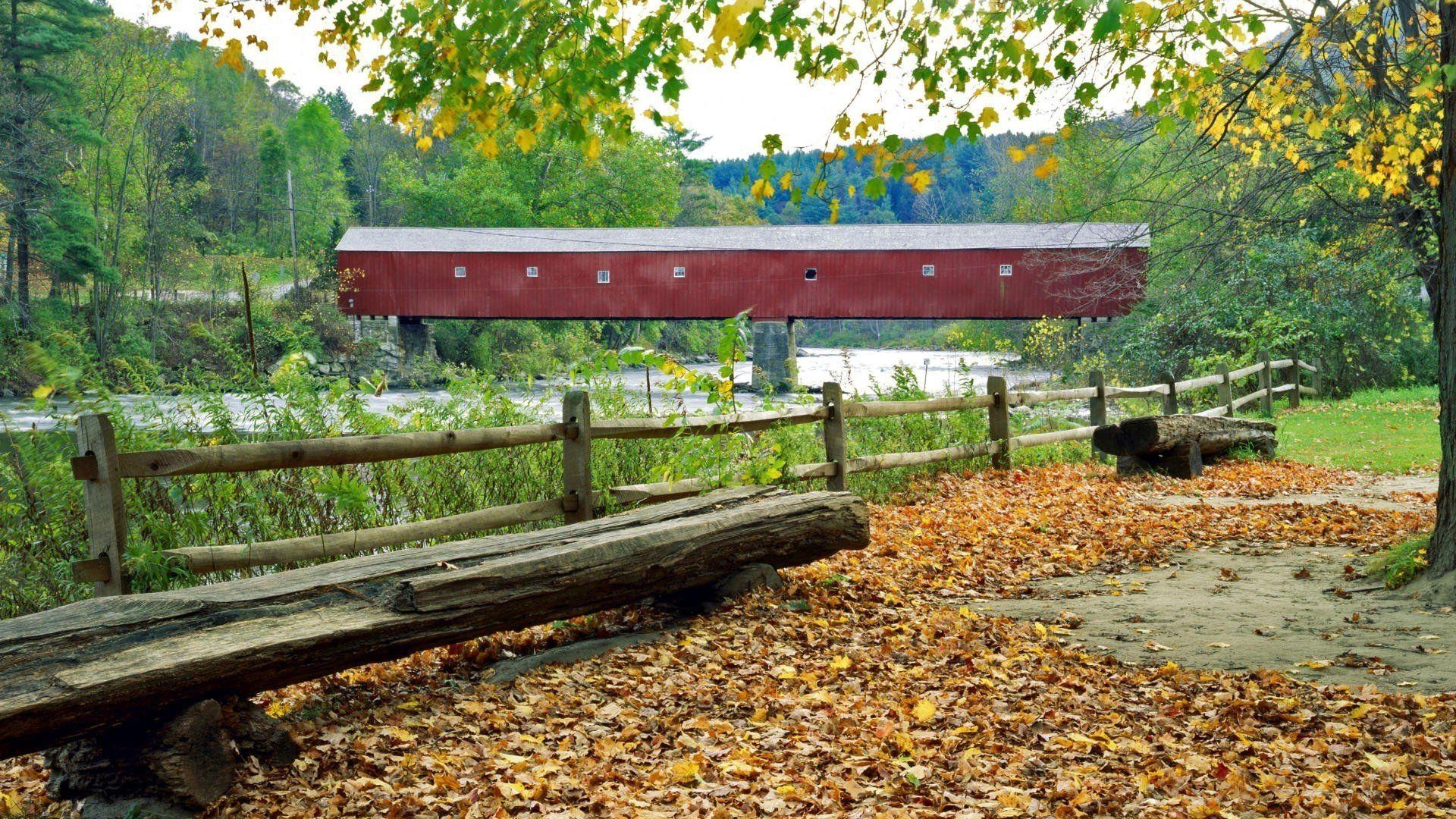 1920x1080 West Cornwall Covered Bridge Connecticut, Desktop