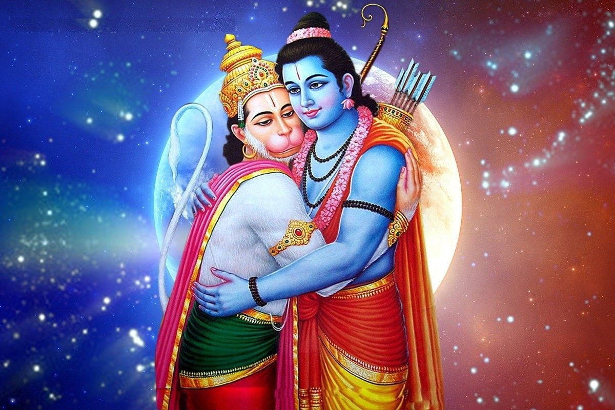 1200x800 God Rama with Hanuman, Desktop