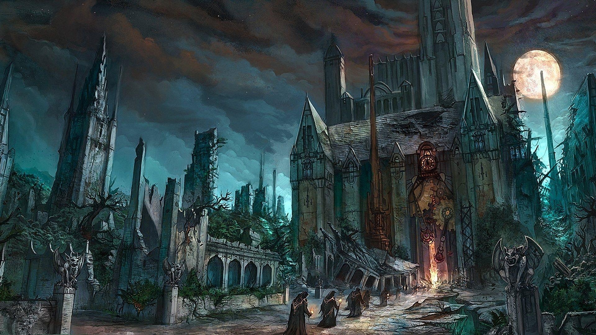 1920x1080 Fantasy Buildings Wallpaper, Desktop