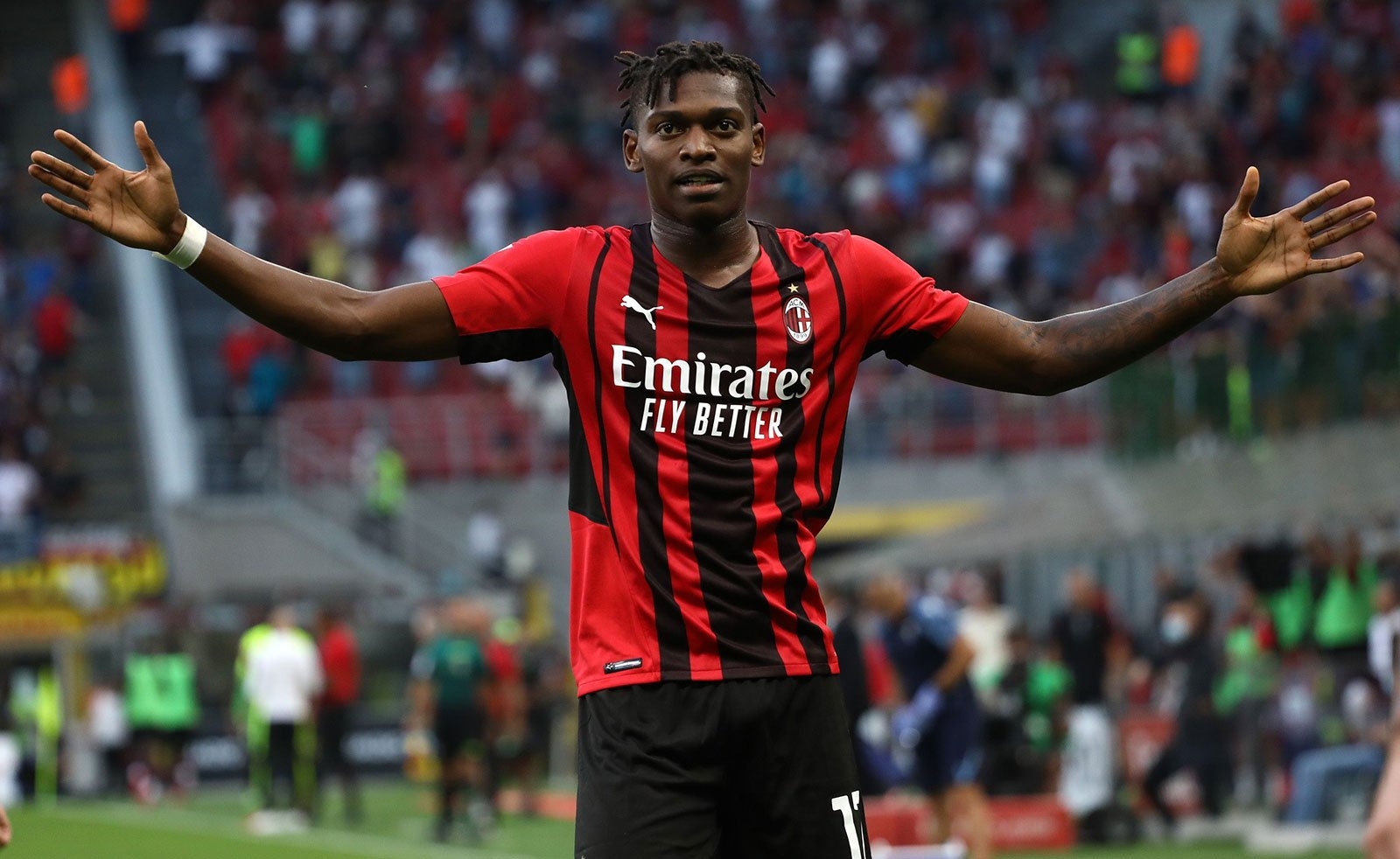 1600x990 Rafael Leão Celebrating During Milan Lazio At Stadio San Siro On September 2021. (Photo By Marco Luzzani Getty Image). Rossoneri Blog Milan News, Desktop