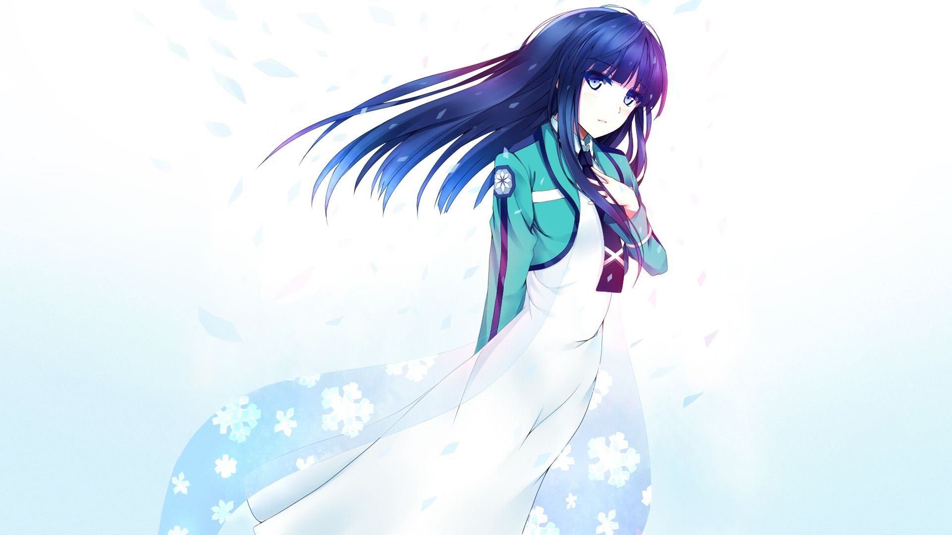 1920x1080 #anime, #anime girls, #blue hair, #Mahouka Koukou no Rettousei, #Shiba Miyuki, #snow wallpaper. Mocah HD Wallpaper, Desktop