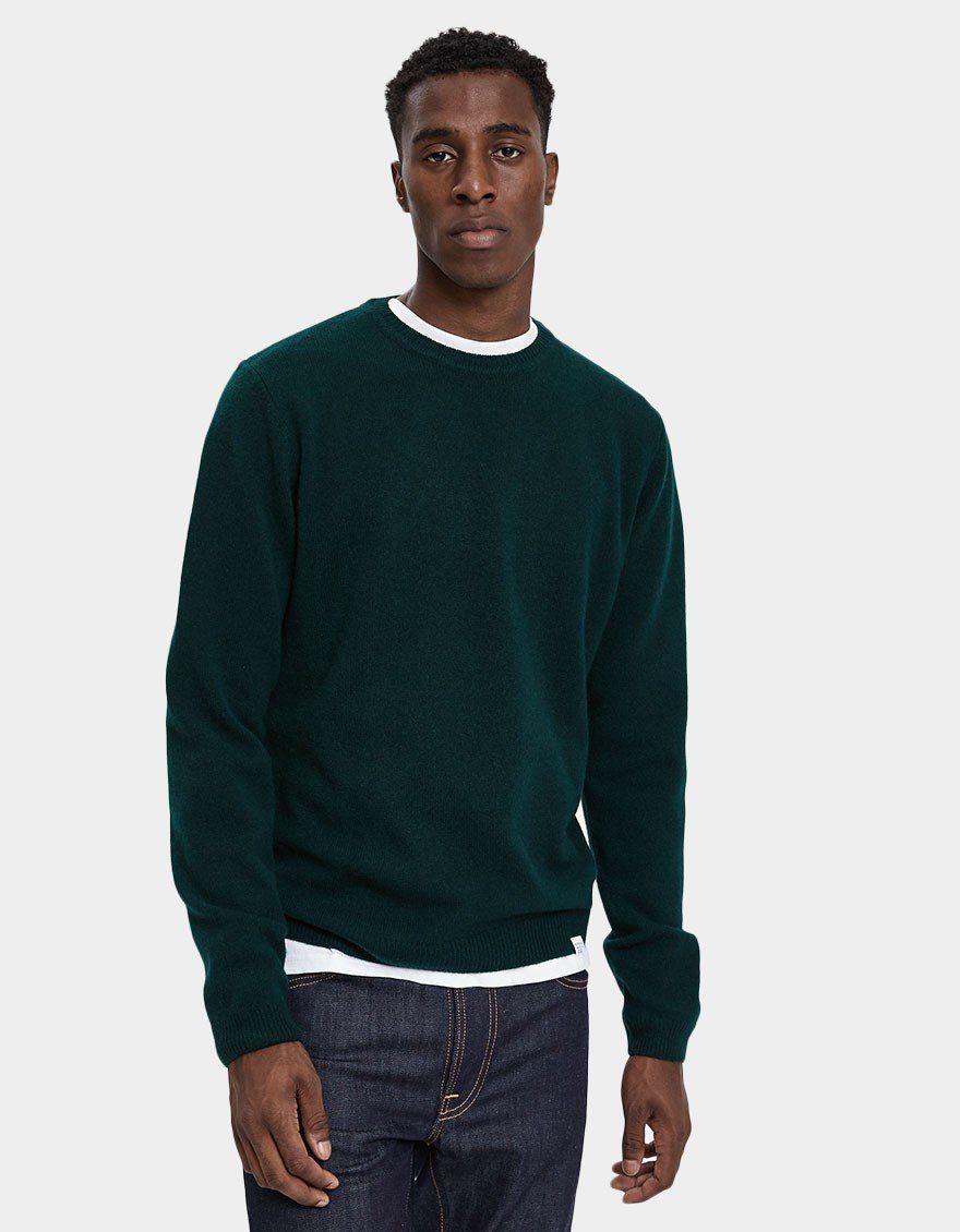 880x1130 Norse Projects / Sigfred Lambswool Sweater in Quartz Green. the boy, Phone