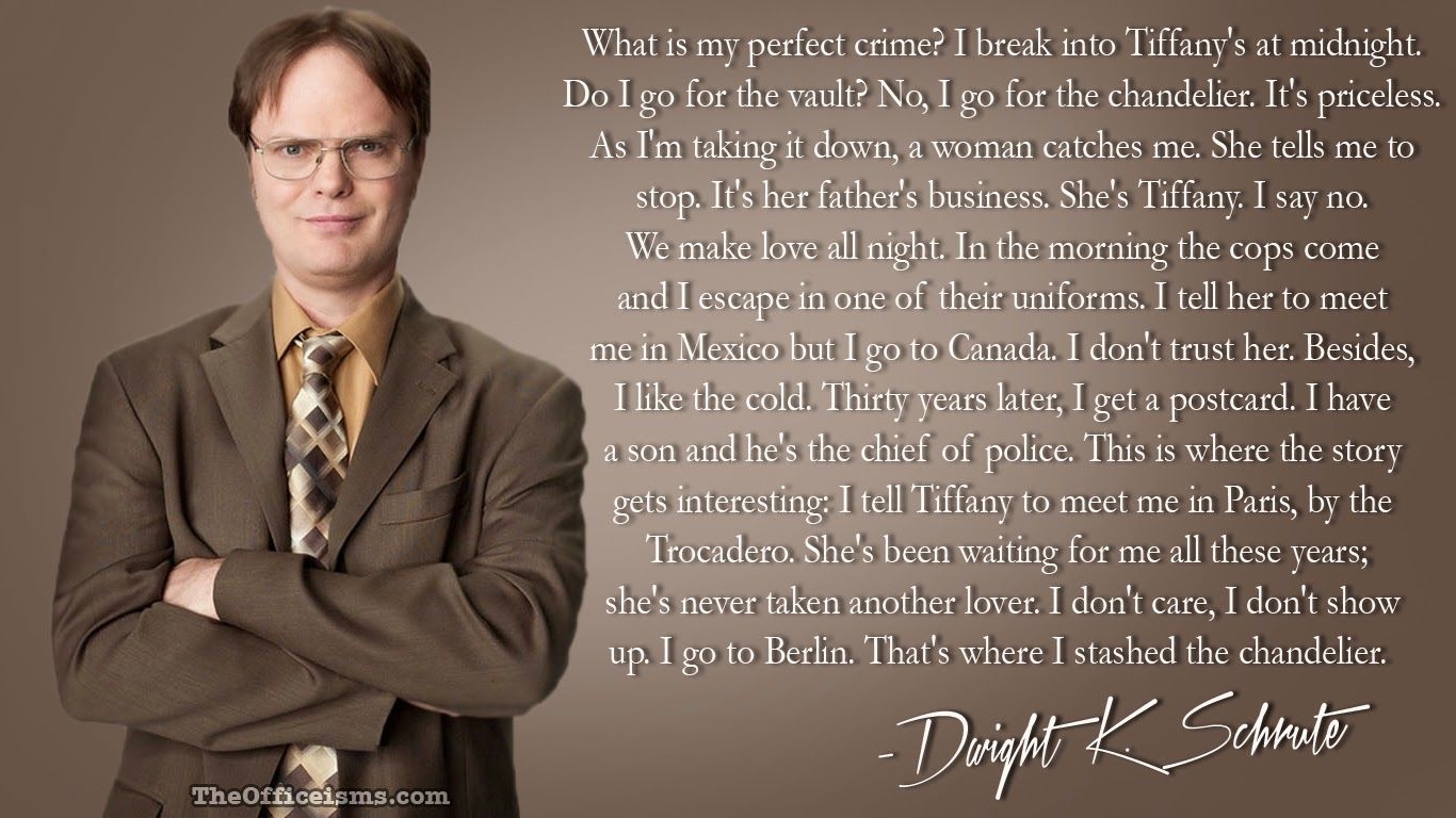 1370x770 Free download the office spud gun dwight schrute quote wallpaper, Desktop