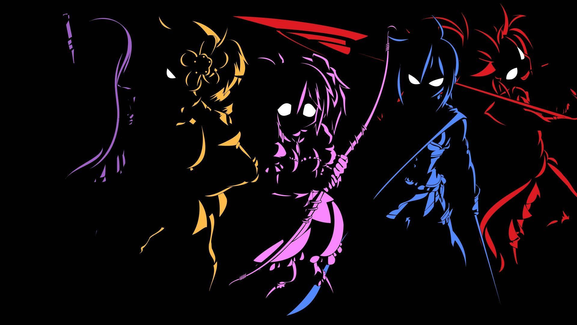 1920x1080 Download Dark Anime Colorful Character Silhouette Wallpaper, Desktop