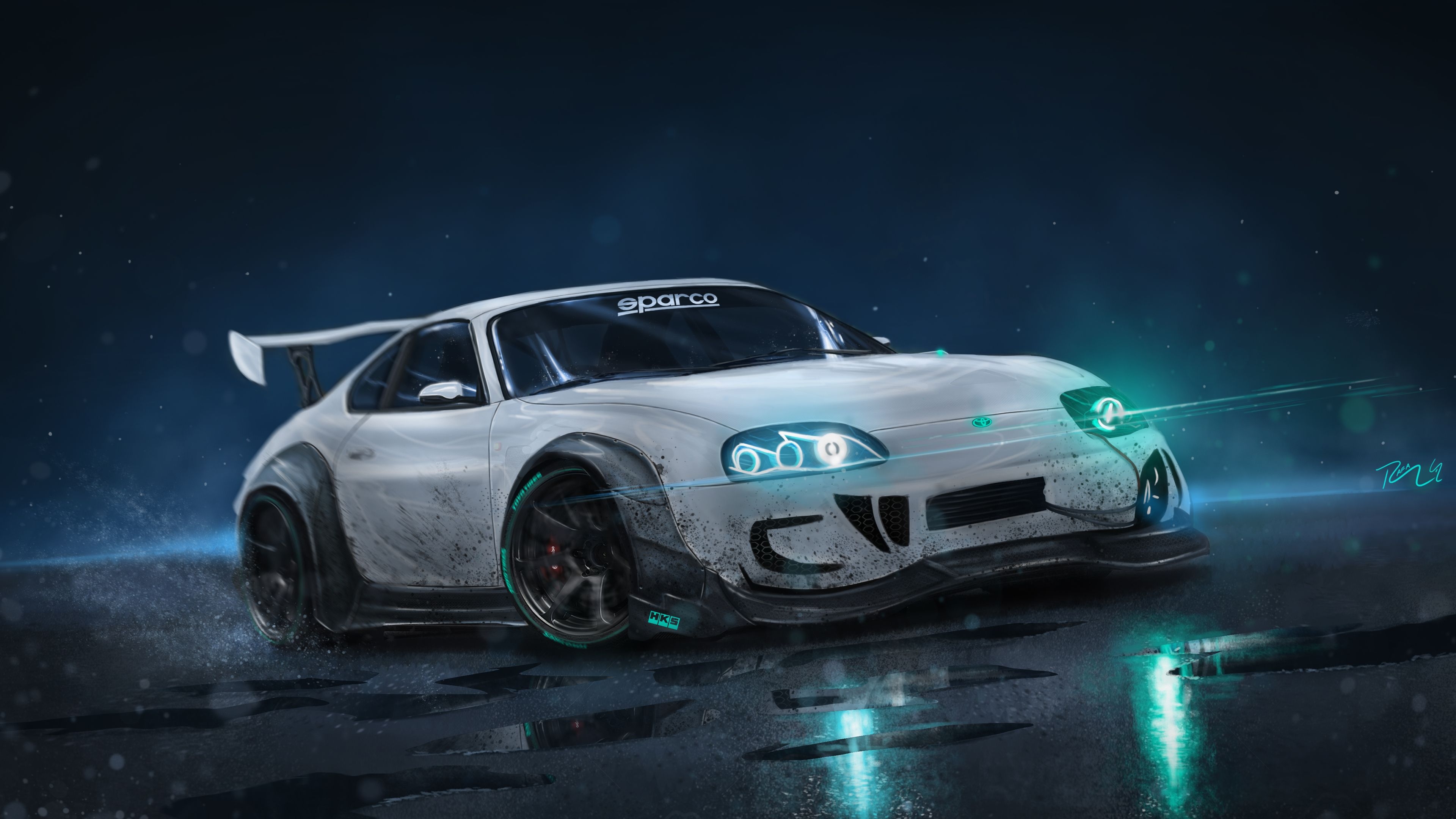 3840x2160 Wallpaper 4k Nightfall Drift 4k 4k Wallpaper, Artwork Wallpaper, Cars Wallpaper, Wallpaper, Digital Art Wallpaper, Hd Wallpaper, Desktop