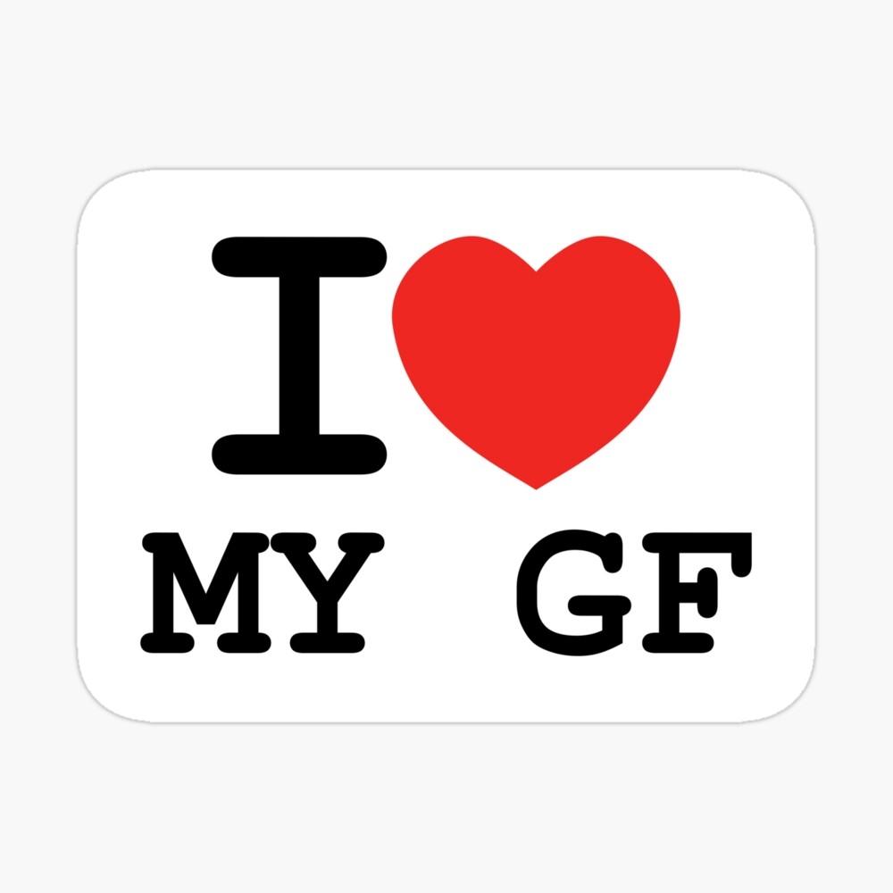 1000x1000 I Love My GF Canvas Print, Phone