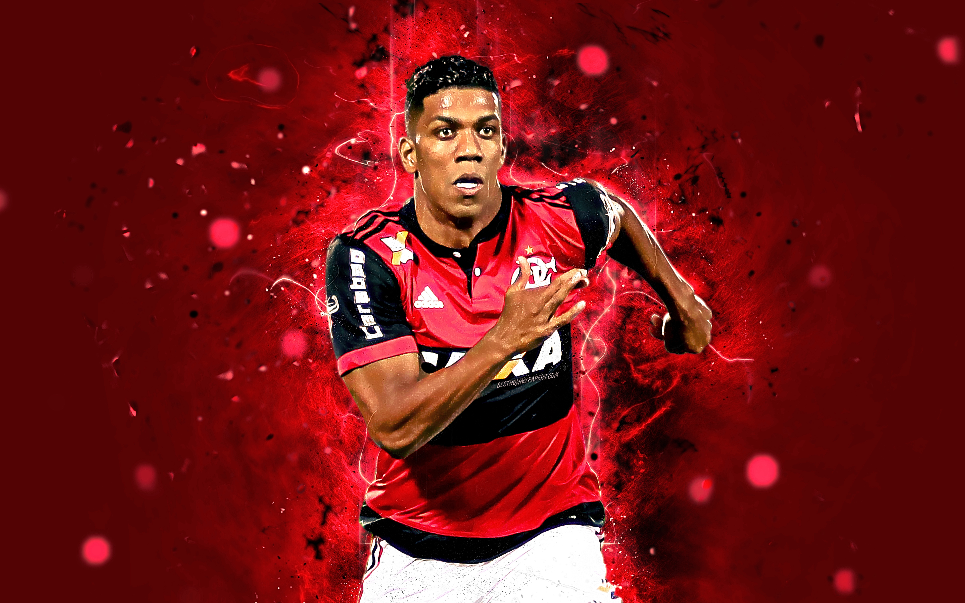 3840x2400 Download wallpaper Orlando Berrio, 4k, grunge, Colombian footballer, Flamengo, soccer, Berrio, Brazilian Serie A, football, creative, Flamengo FC, Brazil for desktop with resolution. High Quality HD picture wallpaper, Desktop