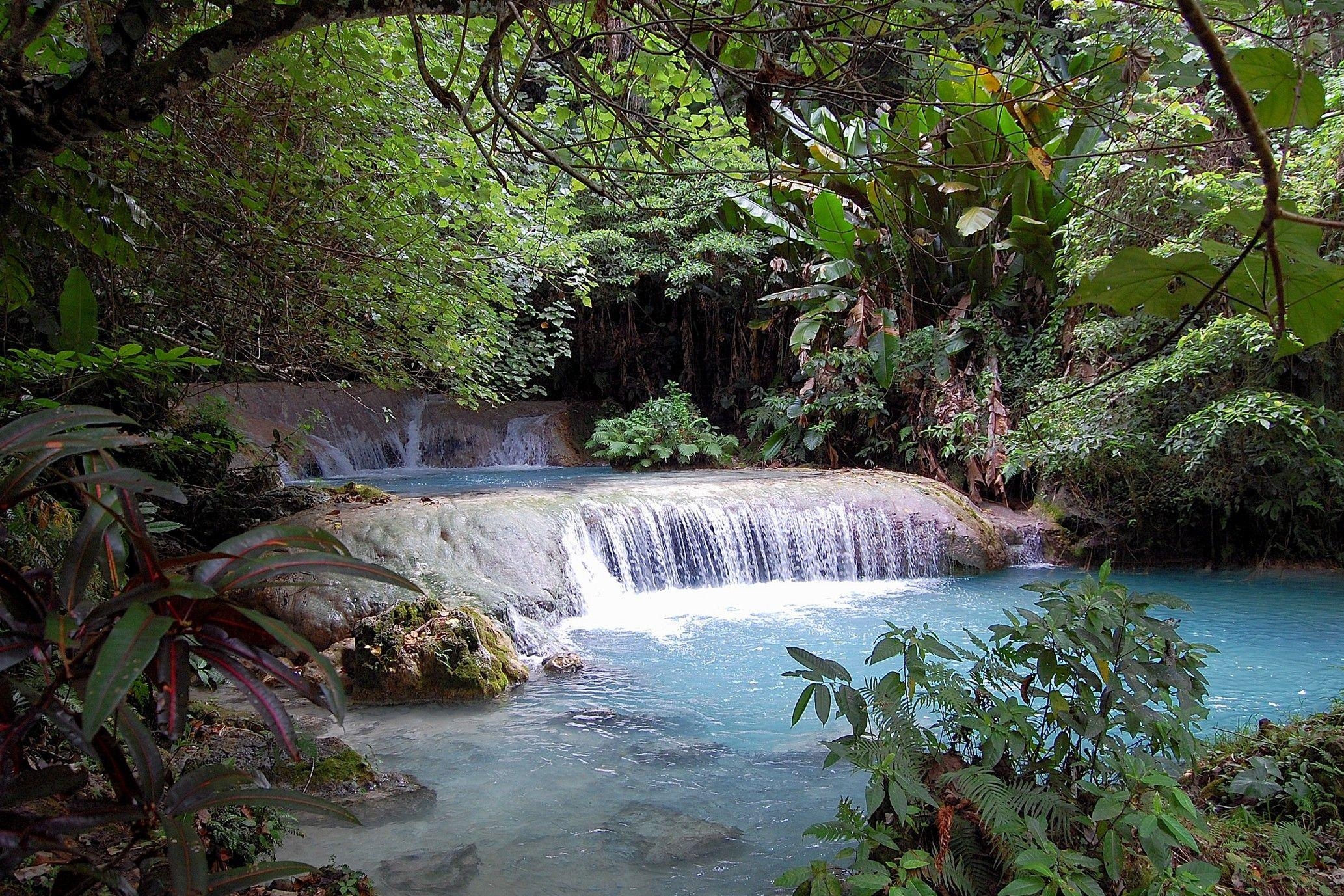 2070x1380 Waterfalls: Mele Cascades Blue Waterfall Vanuatu Melee Desktop, Desktop