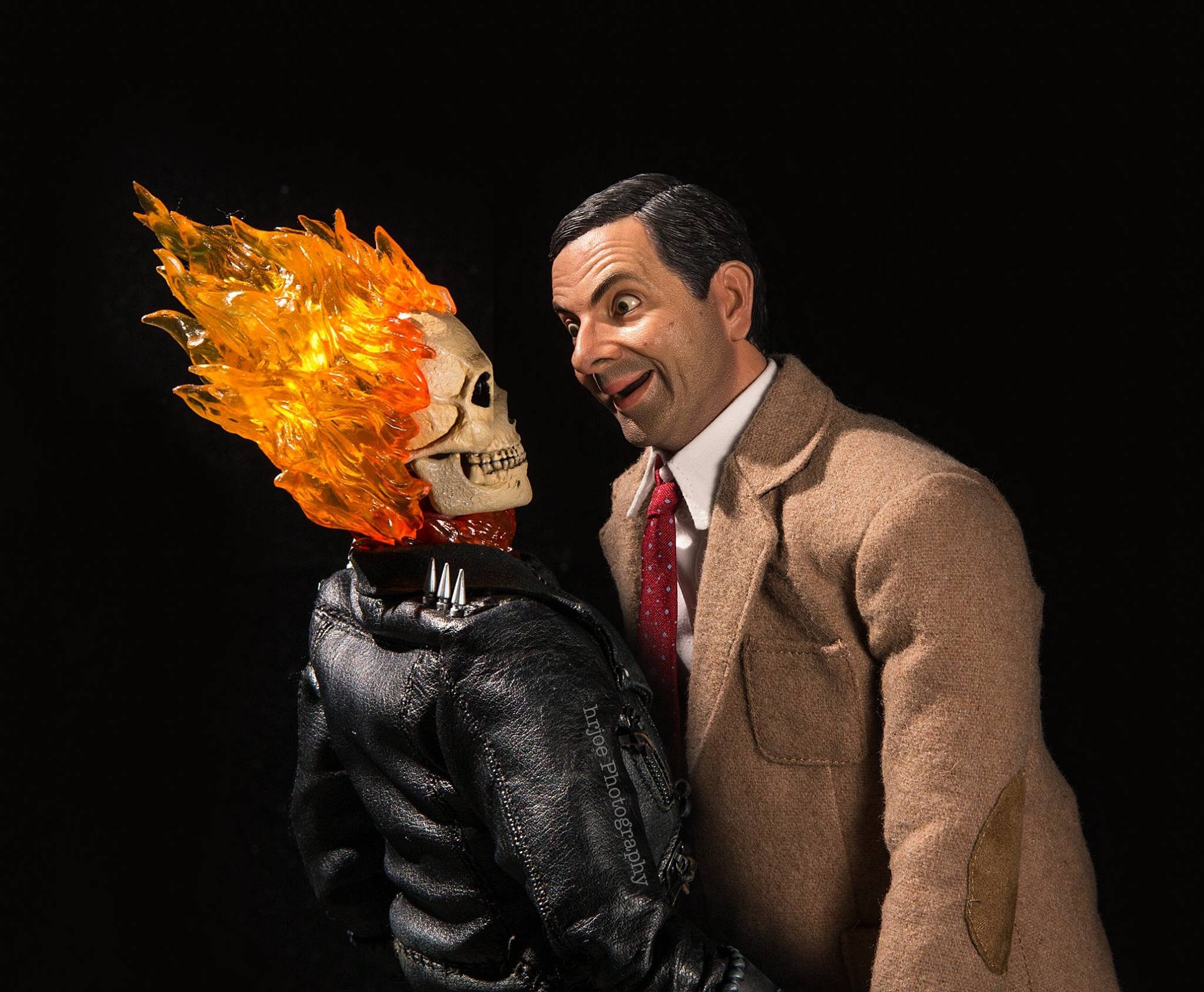 2050x1690 Funny Ghost Rider And Mr.Bean Action Figure Ph Wallpaper, Desktop